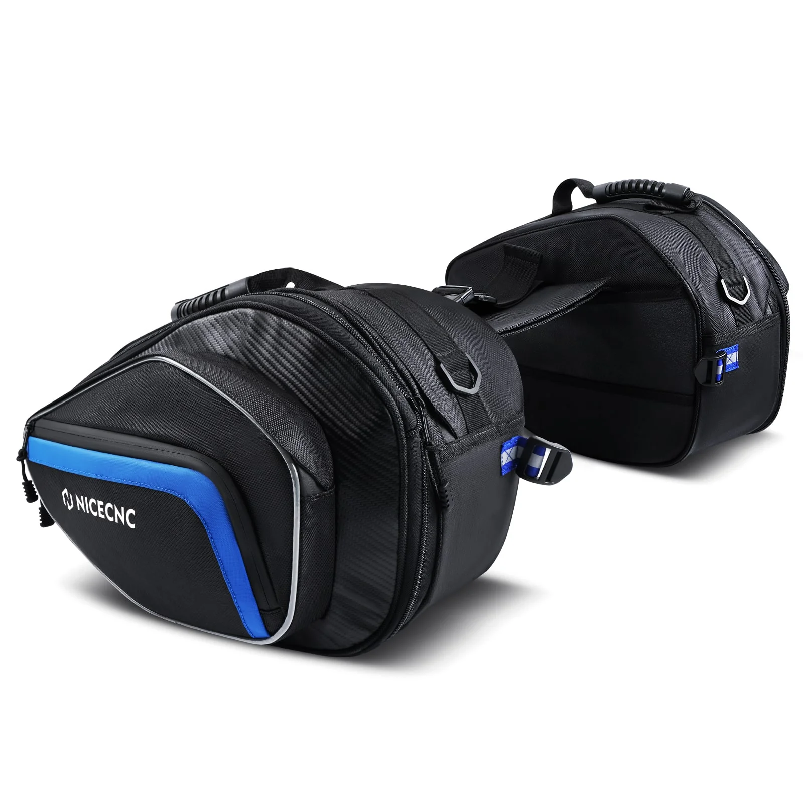 Universal Pair Motorcycle Saddle bags 50L Travel Tank Luggage Bag Quick Detach - Image 5