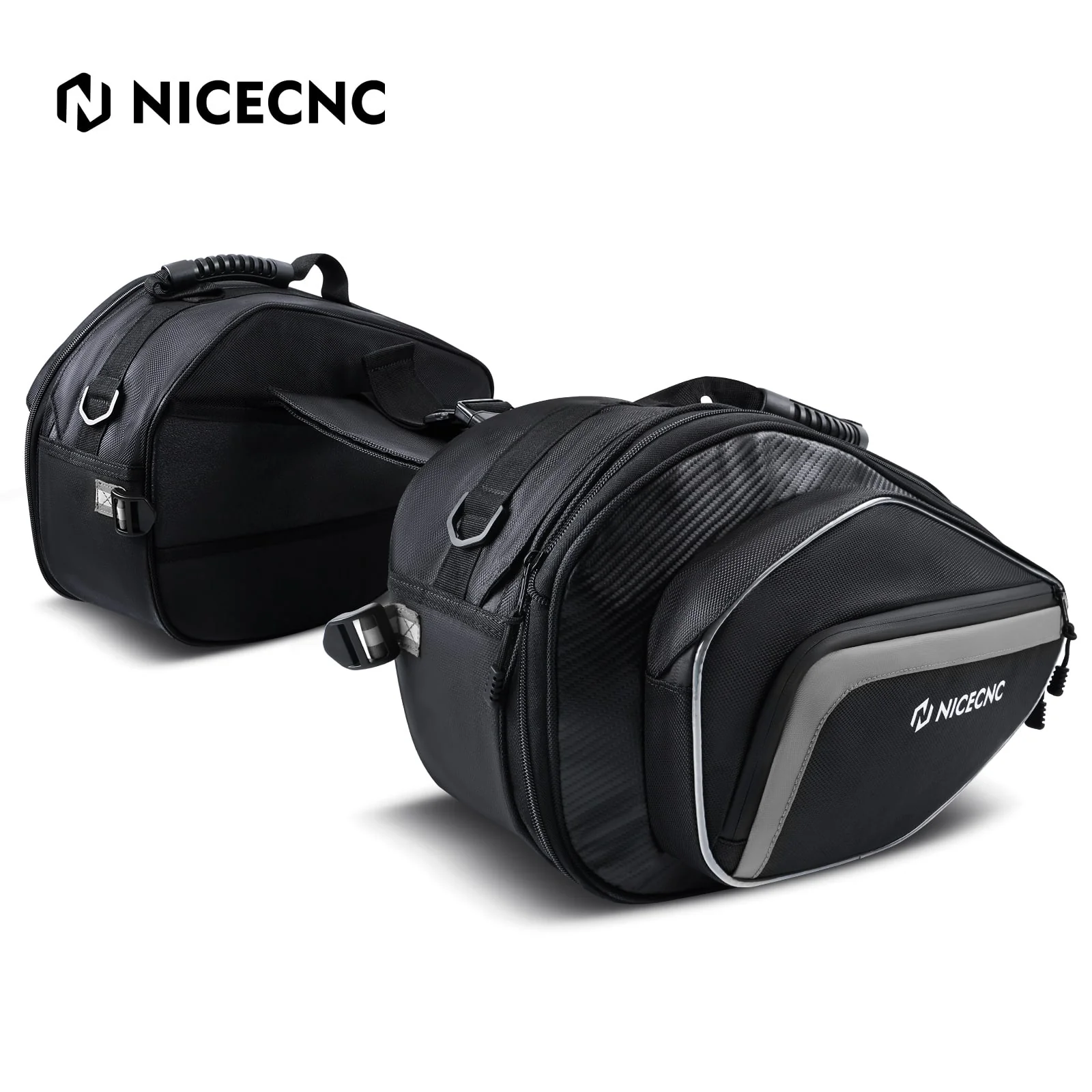 Universal Pair Motorcycle Saddle bags 50L Travel Tank Luggage Bag Quick Detach - Image 7