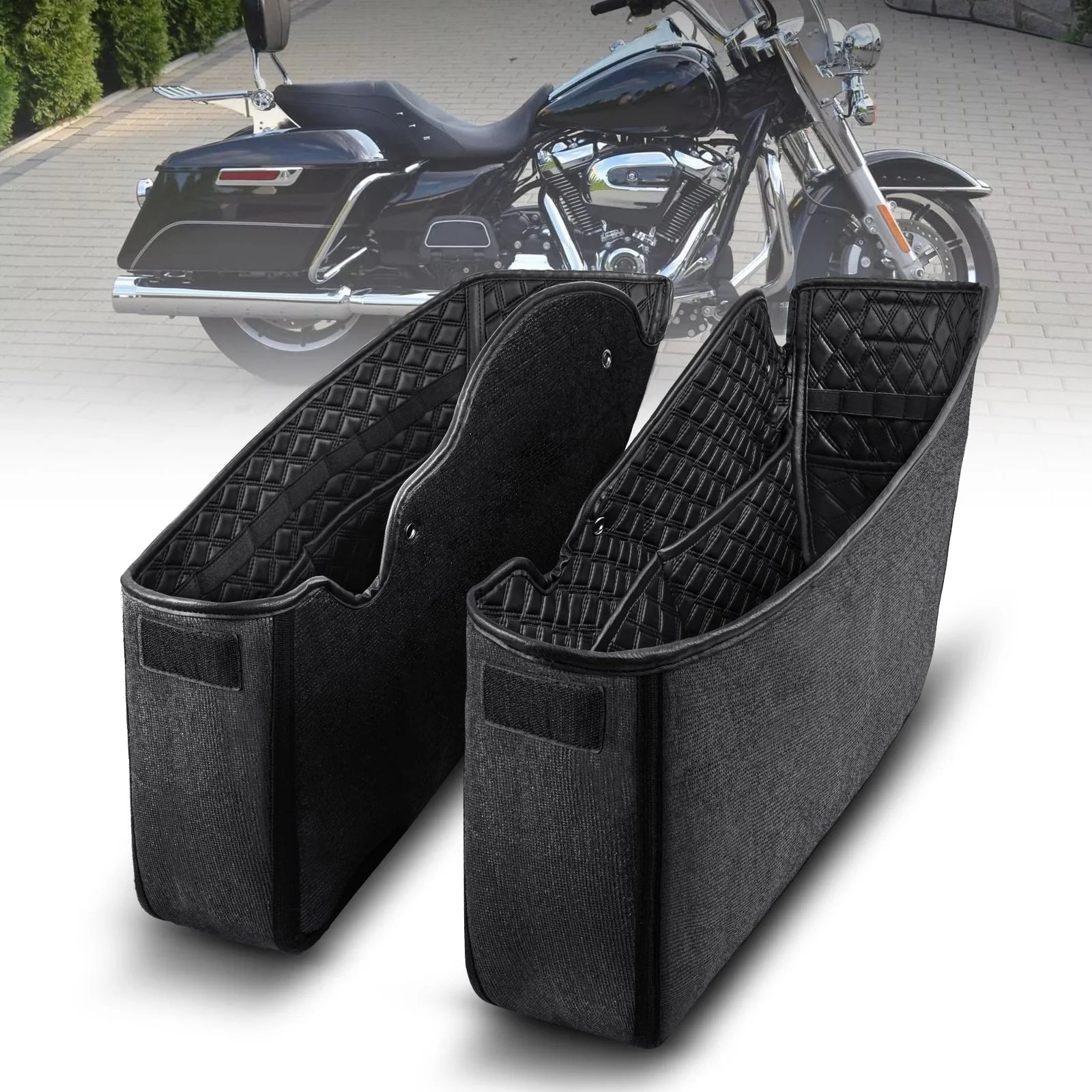 SaddleBags Organizer Liner Bottom Inserts Bags For Harley Touring Road King Street Glide - Image 3