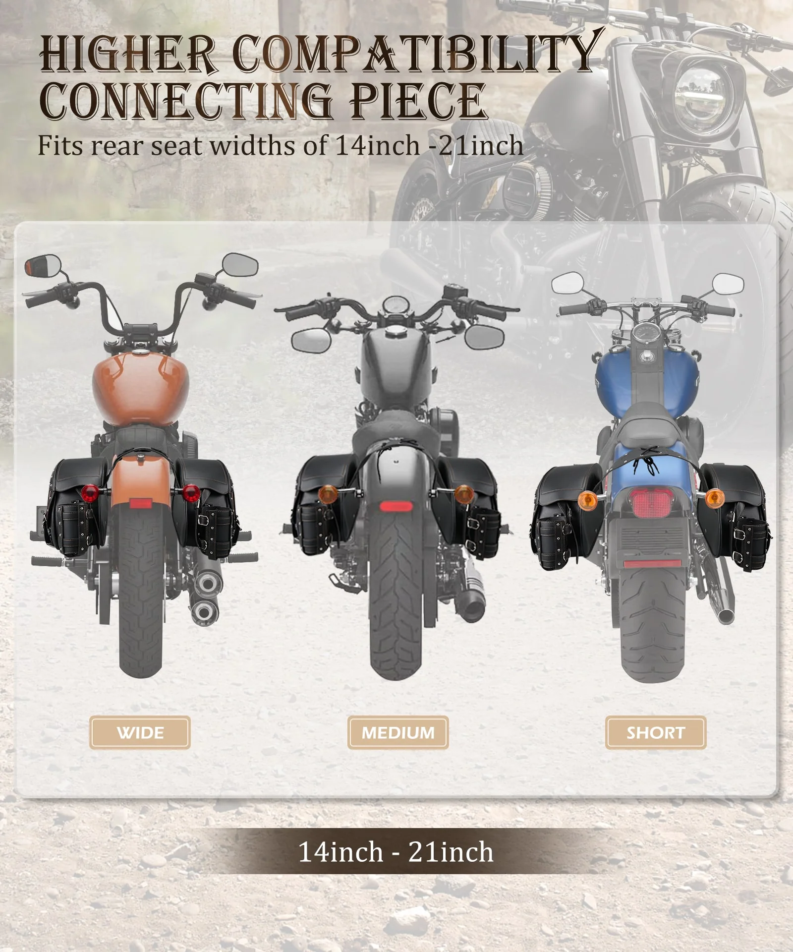 Motorcycle Saddlebags 35L Heavy Duty Leather Waterproof with Cup Holders For Cruiser Softail Dyna Road King - Image 10
