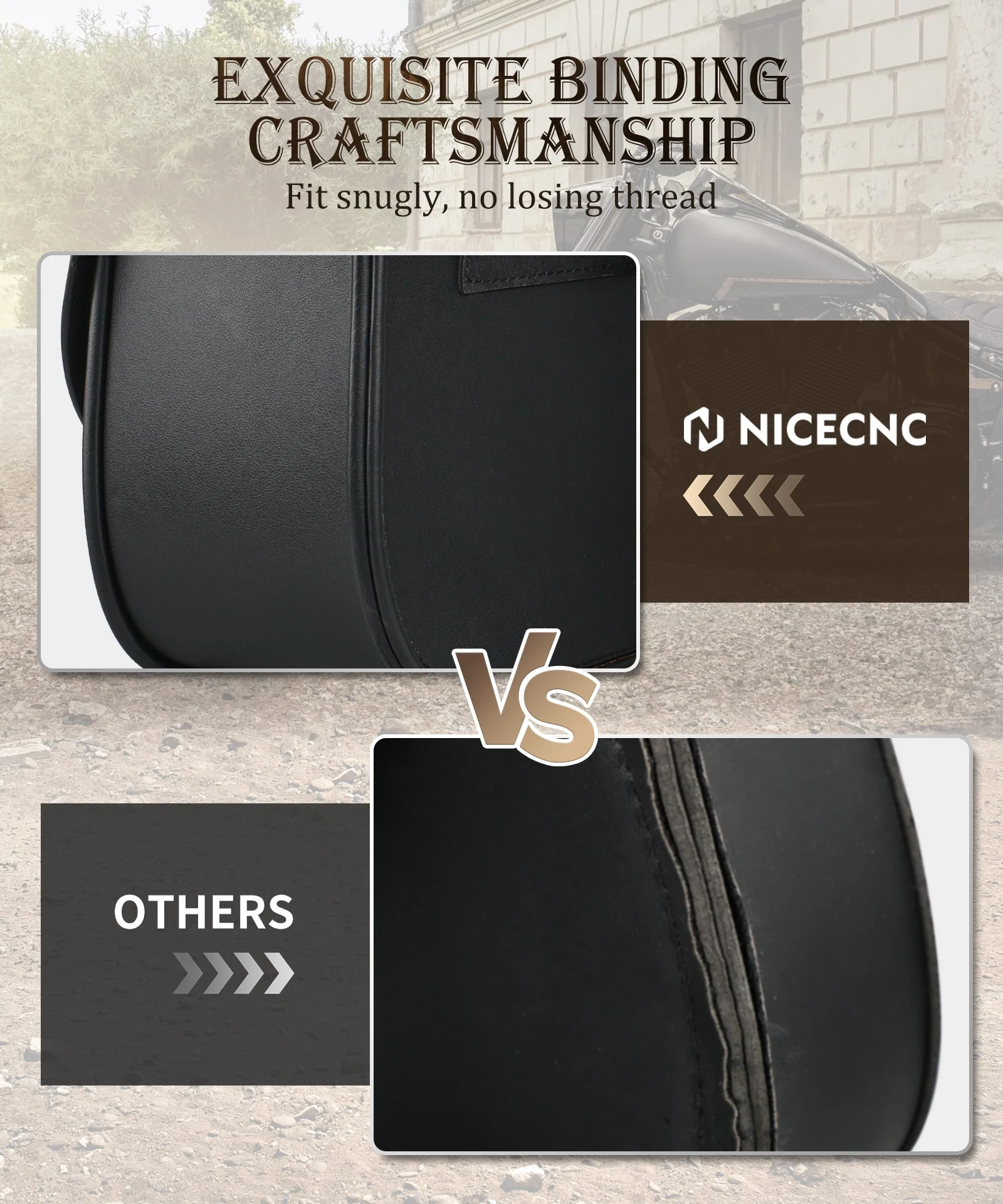 Motorcycle Saddlebags 35L Heavy Duty Leather Waterproof with Cup Holders For Cruiser Softail Dyna Road King - Image 7