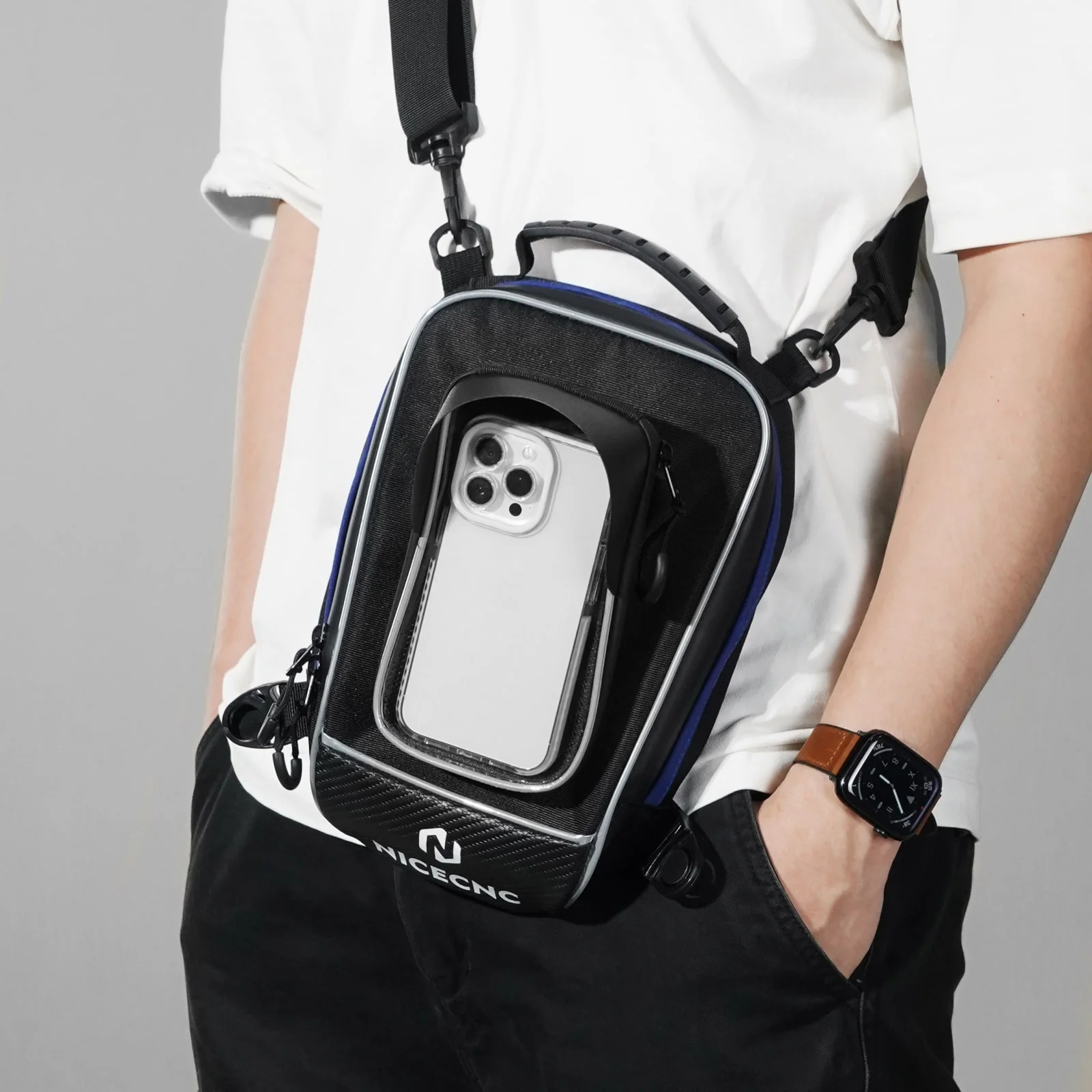 Motorcycle Tank Bag Magnetic Motorbike Oil Fuel Bag Touchscreen - Image 5