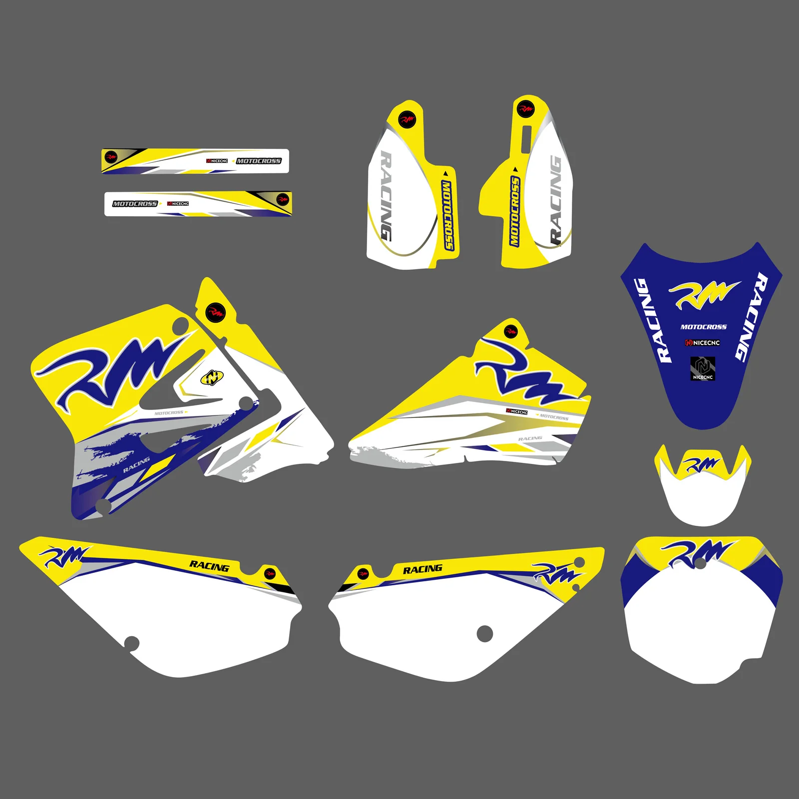 Motorcycle Team Decals Stickers Full Graphic Kit For SUZUKI RM80/RM85 2005-2018 - Image 2