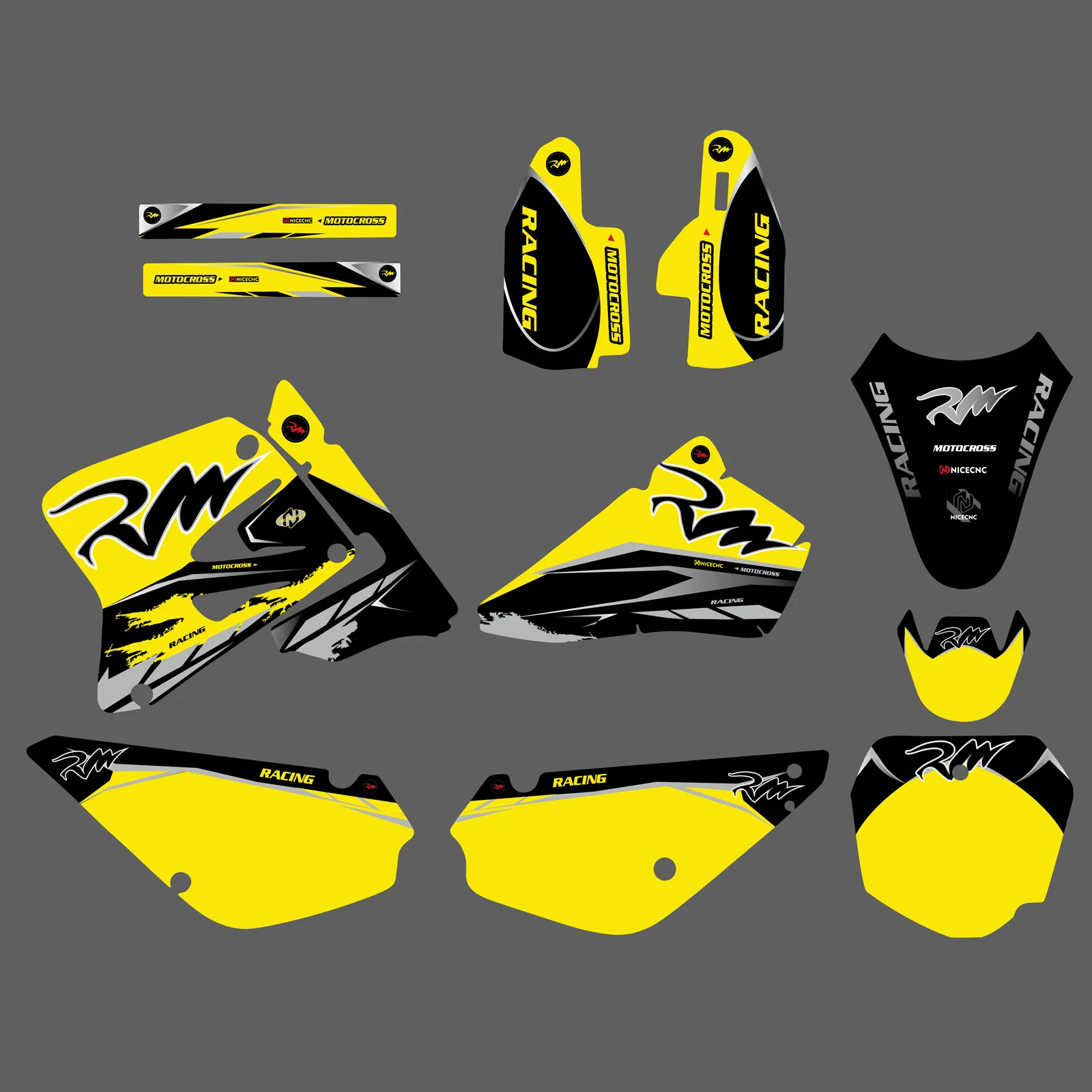Motorcycle Team Decals Stickers Full Graphic Kit For SUZUKI RM80/RM85 2005-2018 - Image 5