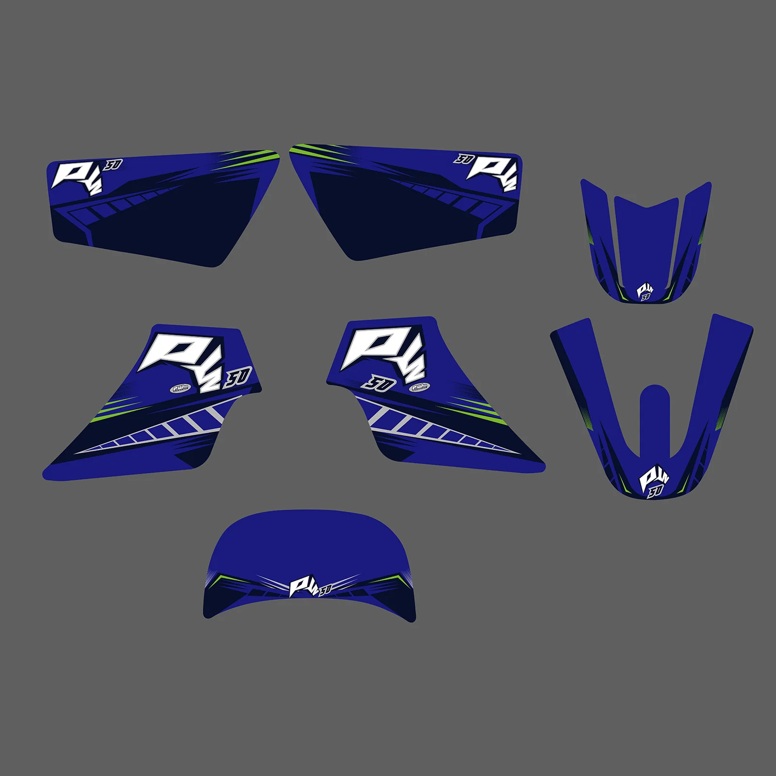 Motorcycle Team Full Graphics Background Sticker Decal Kits For YAMAHA PW50 ALL YEARS - Image 4