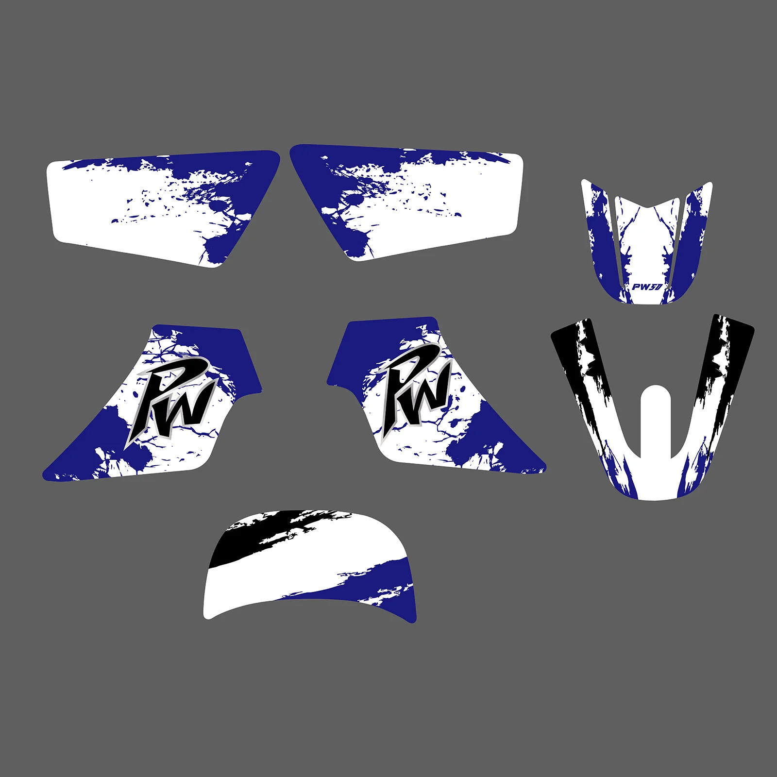 Motorcycle Team Full Graphics Background Sticker Decal Kits For YAMAHA PW50 ALL YEARS - Image 3