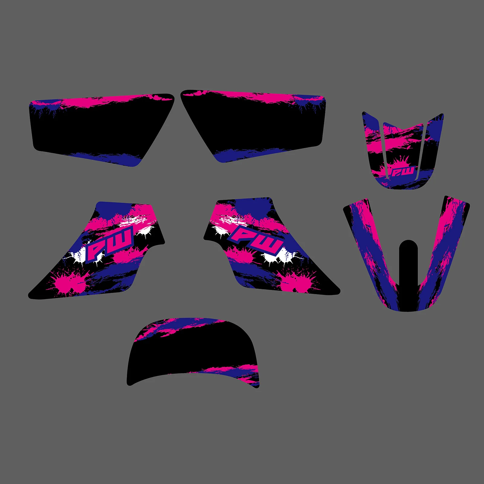 Motorcycle Team Full Graphics Background Sticker Decal Kits For YAMAHA PW50 ALL YEARS - Image 4