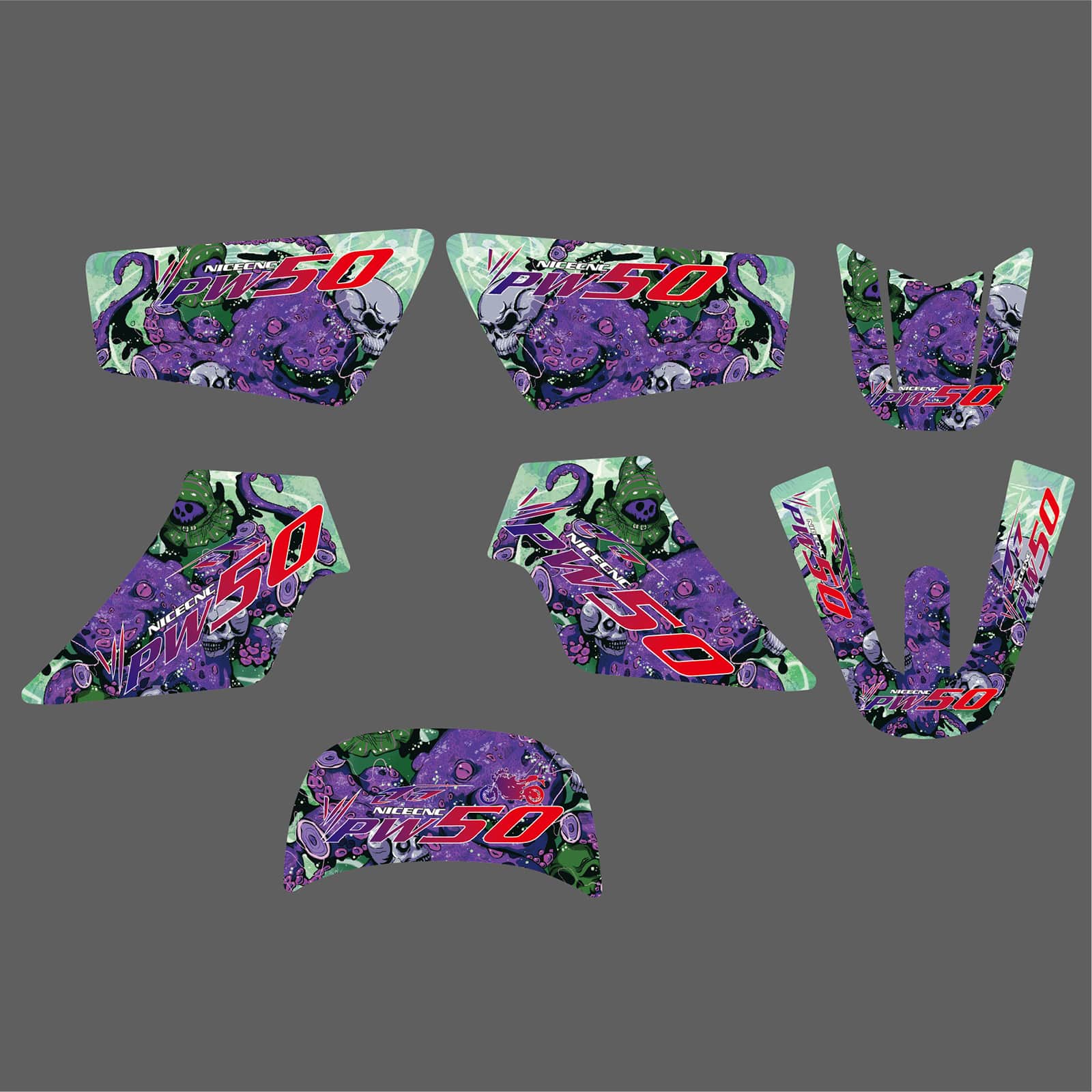 Motorcycle Team Full Graphics Background Sticker Decal Kits For YAMAHA PW50 ALL YEARS - Image 3
