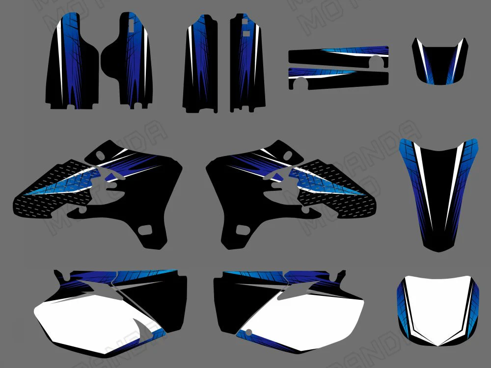 Motorcycle Team Graphic Background Decal Sticker Kit For YAMAHA YZF250/YZF450 2003-2005 - Image 2