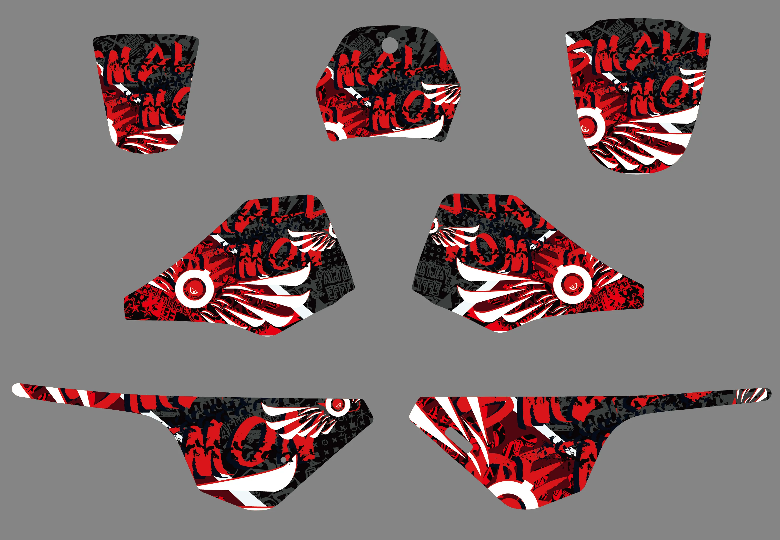 Motorcycle Team Graphic Background Decal Sticker Kit For YAMAHA PW80 ALL YEARS - Image 3