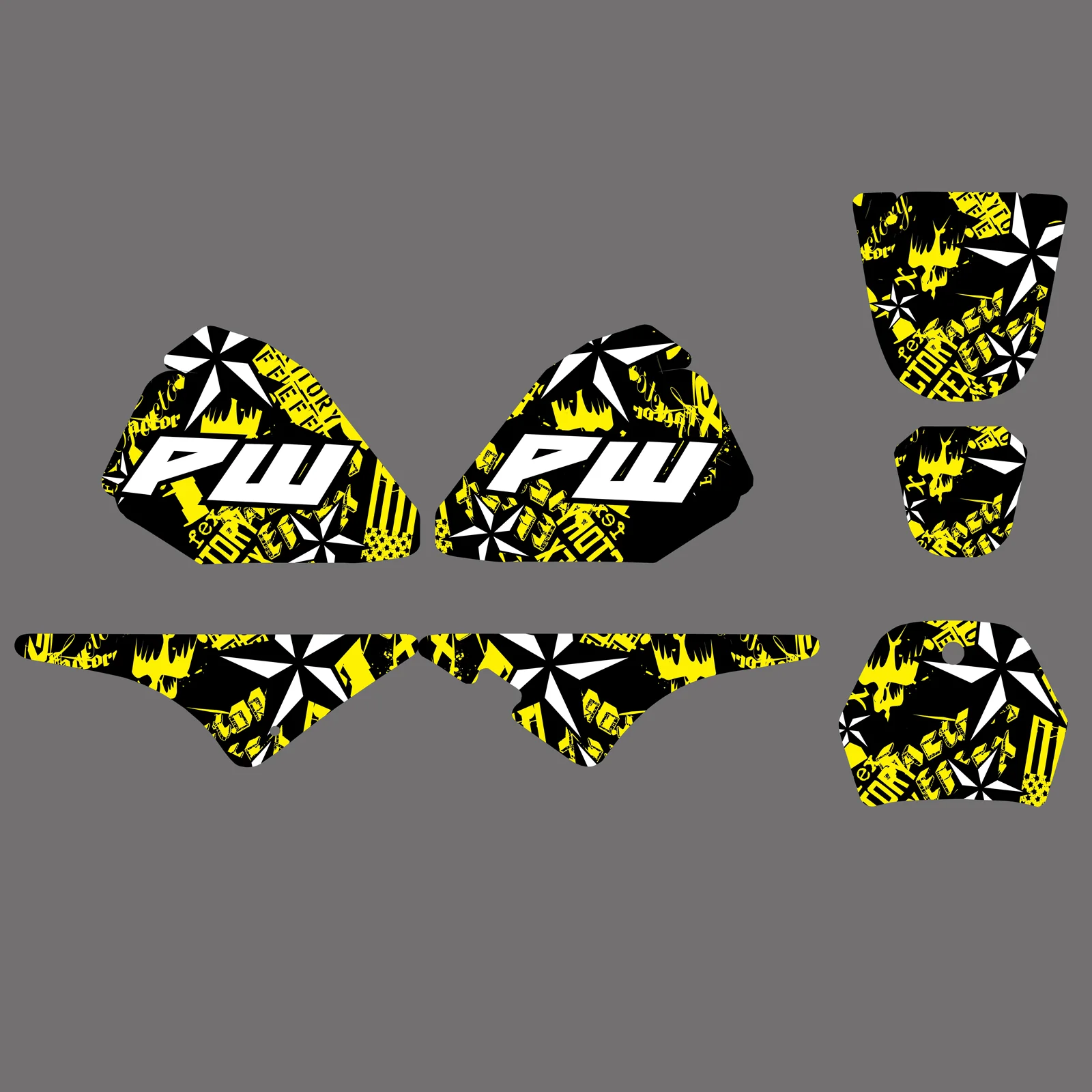 Motorcycle Team Graphic Background Decal Sticker Kit For YAMAHA PW80 All Years - Image 2