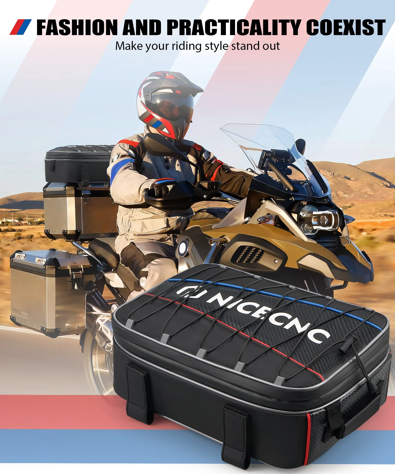 Motorcycle Top Case Bag 20L | One Expandable+One Insulation Bag For BMW R1250GS Adv R1200 GS - Image 9