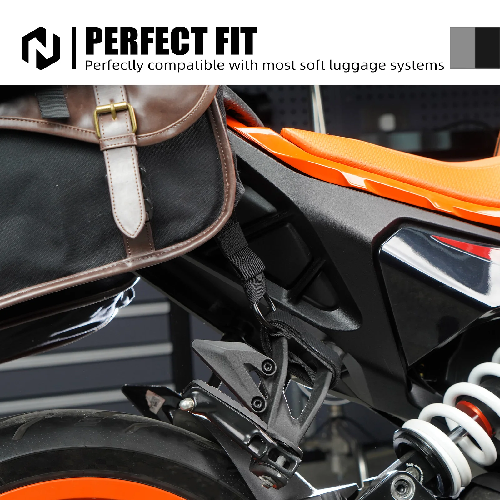 Motorcycle Universal Off-Road Soft Bag Tie Down Straps Retention Rings - Image 11