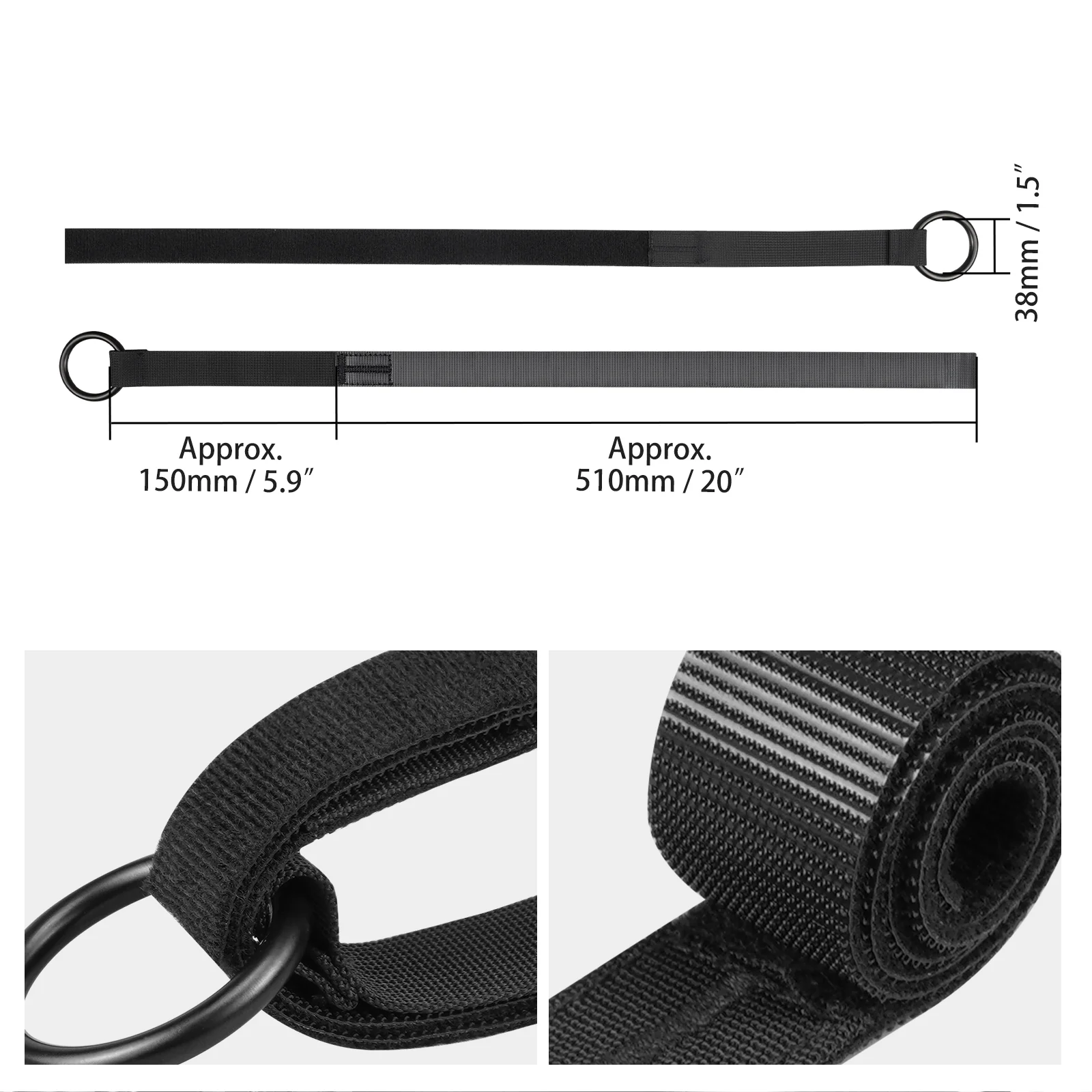Motorcycle Universal Off-Road Soft Bag Tie Down Straps Retention Rings - Image 5
