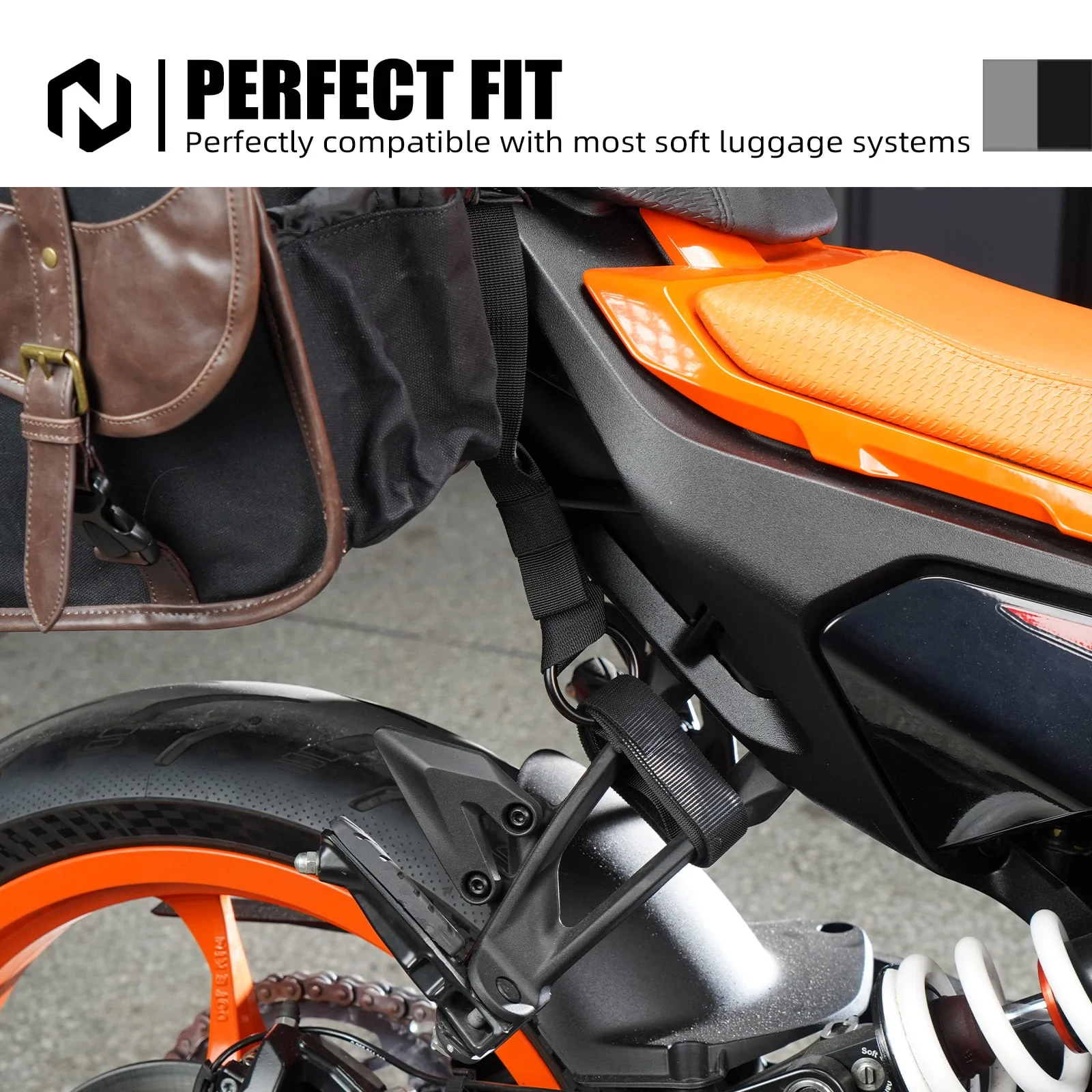 Motorcycle Universal Off-Road Soft Bag Tie Down Straps Retention Rings - Image 9