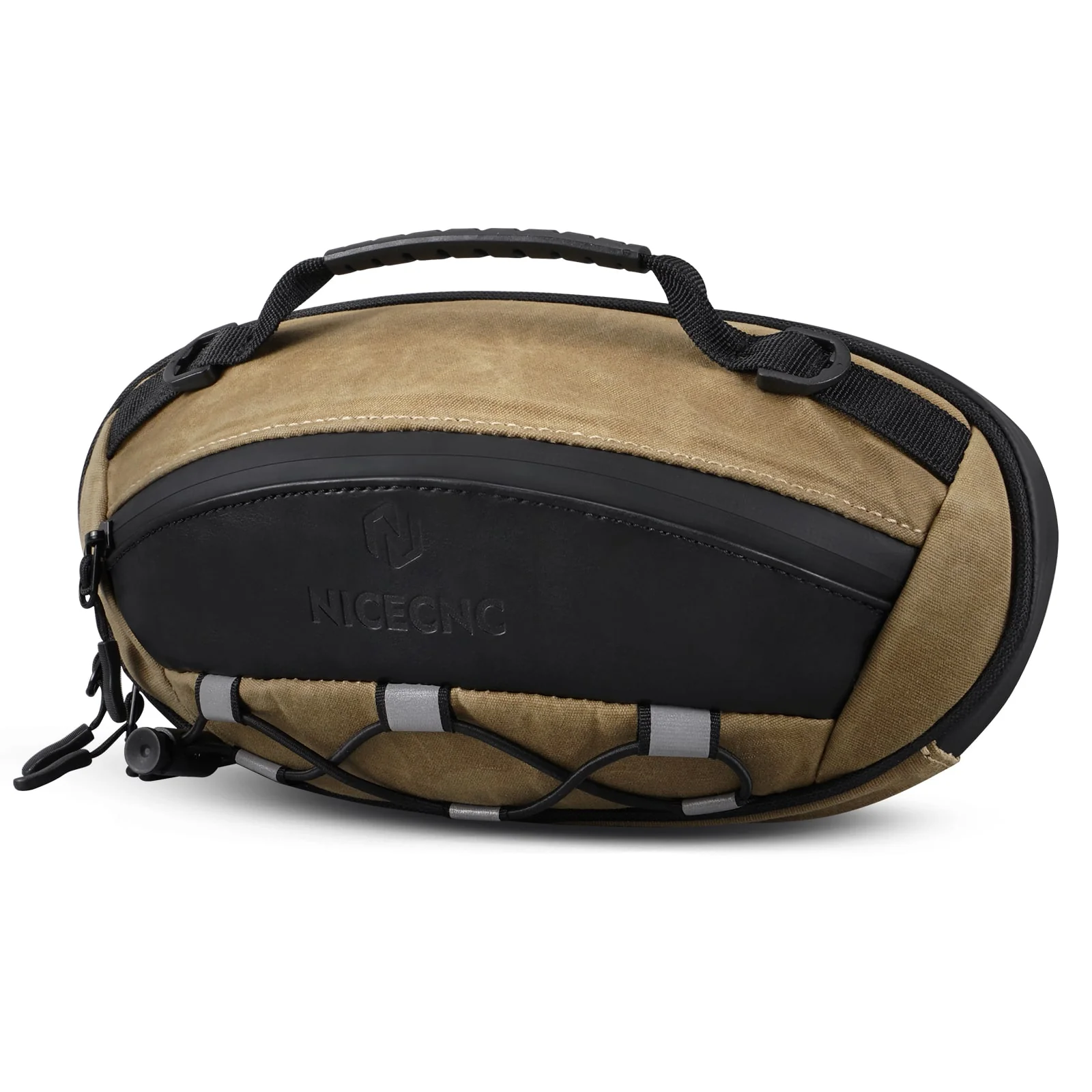 Motorcycle Vintage Waxed Canvas Handlebar Bag Saddle Storage Pouch Luggage - Image 6