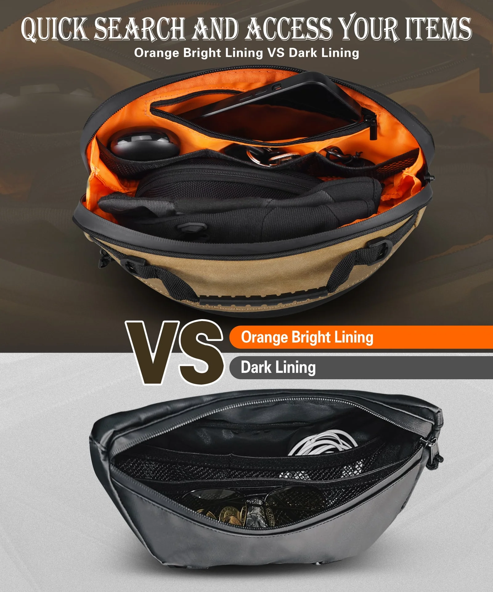 Motorcycle Vintage Waxed Canvas Handlebar Bag Saddle Storage Pouch Luggage - Image 9