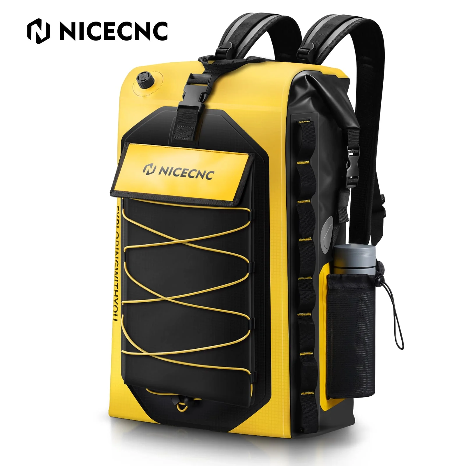 Motorcycle Waterproof Backpack Tail Bag 40L Expandable Capacity 500D PVC - Image 6