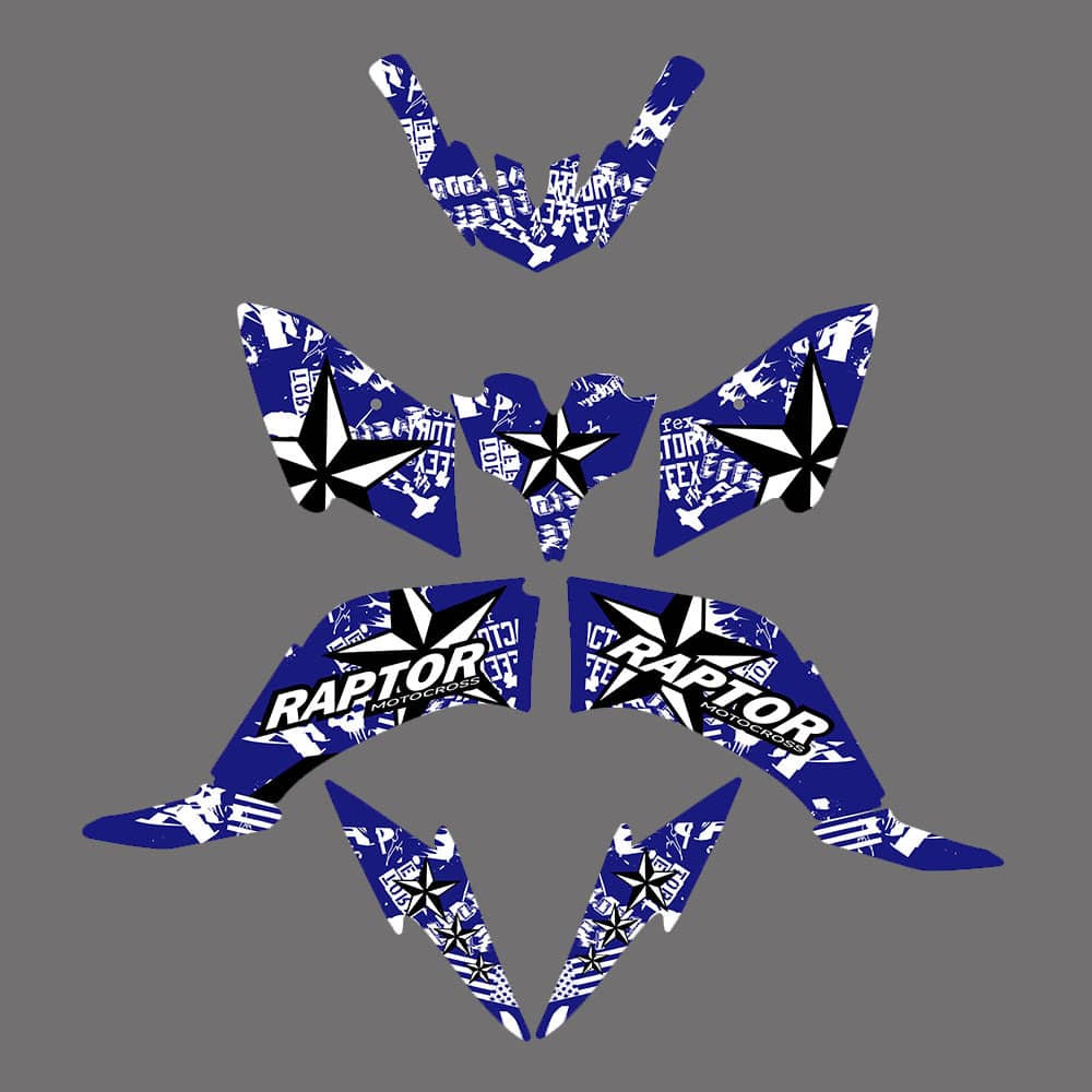 New Style ATV Graphic Decals Stickers Kits For Yamaha Raptor250 2008-Present - Image 2