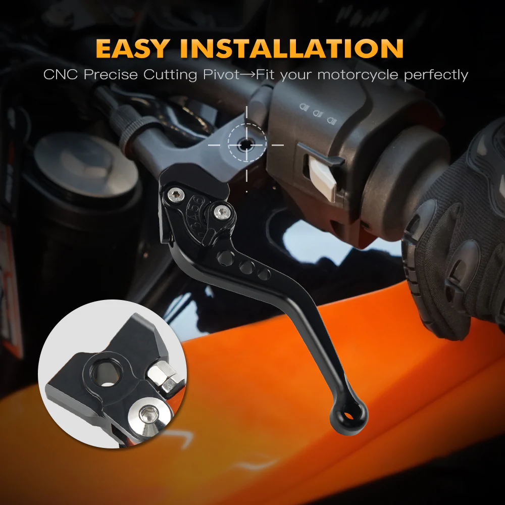 Adjustable Short Brake Clutch Levers For Honda CBR900RR VTX1300 CBR600 - Image 9