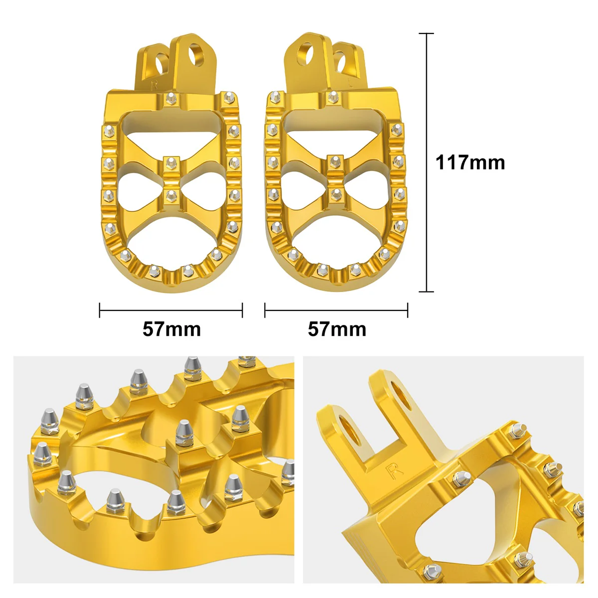 1 Pair Foot Rests Footpegs Pedals For Suzuki DRZ400S/SM 2000-2024 - Image 8