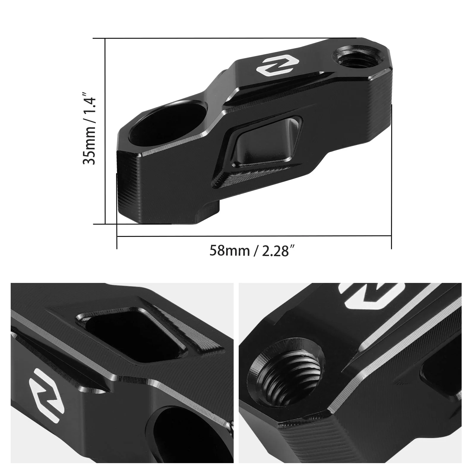 40mm Mirror Extender Riser For BMW R1250GS 19-23 R1200GS 13-18 - Image 7
