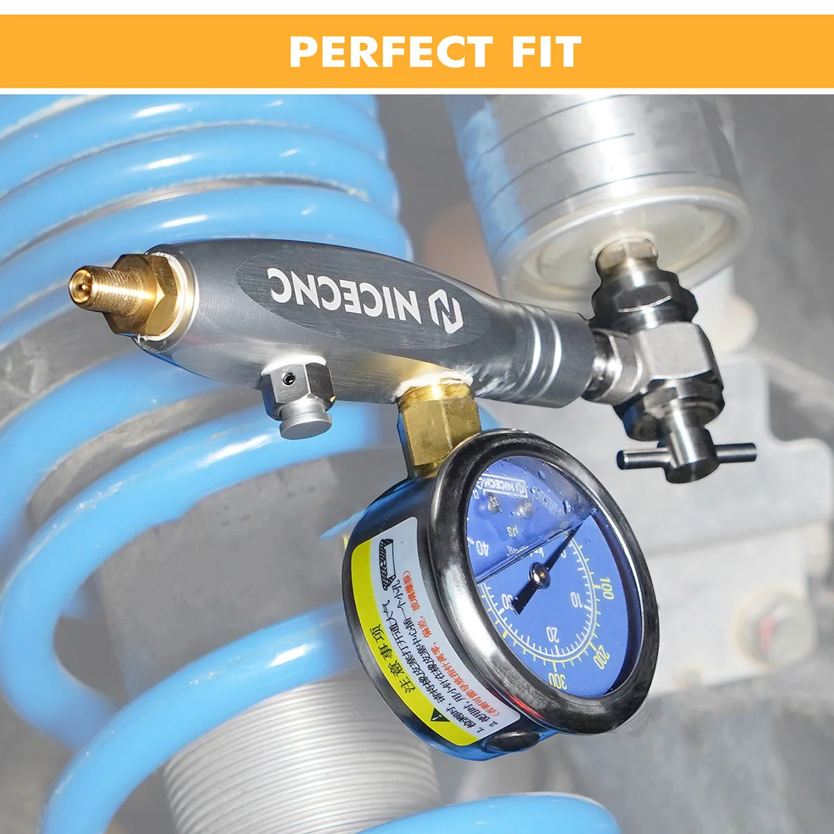 600PSI Regulator Kit No Loss Chuck Nitrogen Filling Tool For Schrader Valve Shock Off-Road Bikes, ATVs, UTVs - Image 2