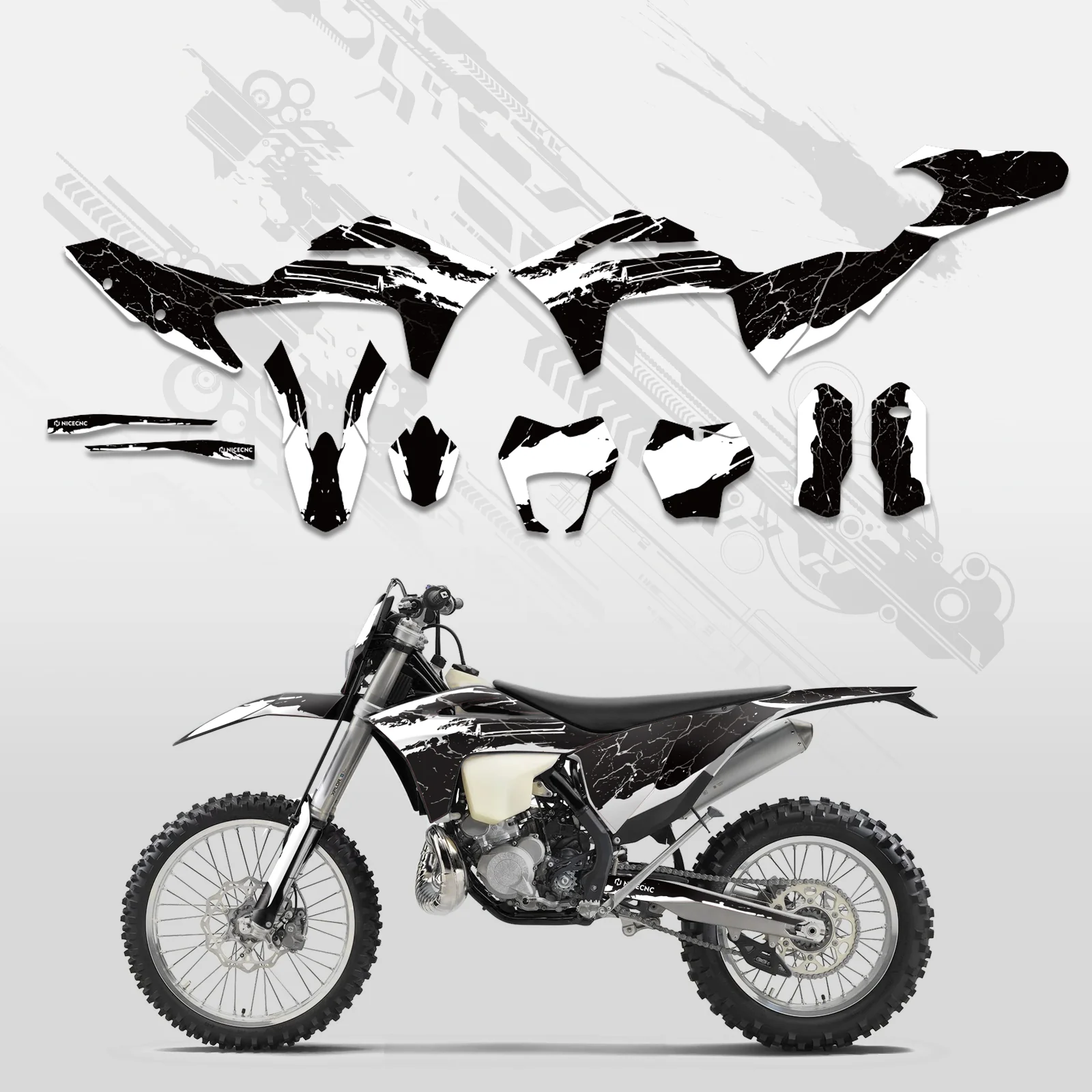 Off-Road Bike Full Graphics Decals Stickers Kit For GAS GAS EC Enduro 2021-2023 - Image 3