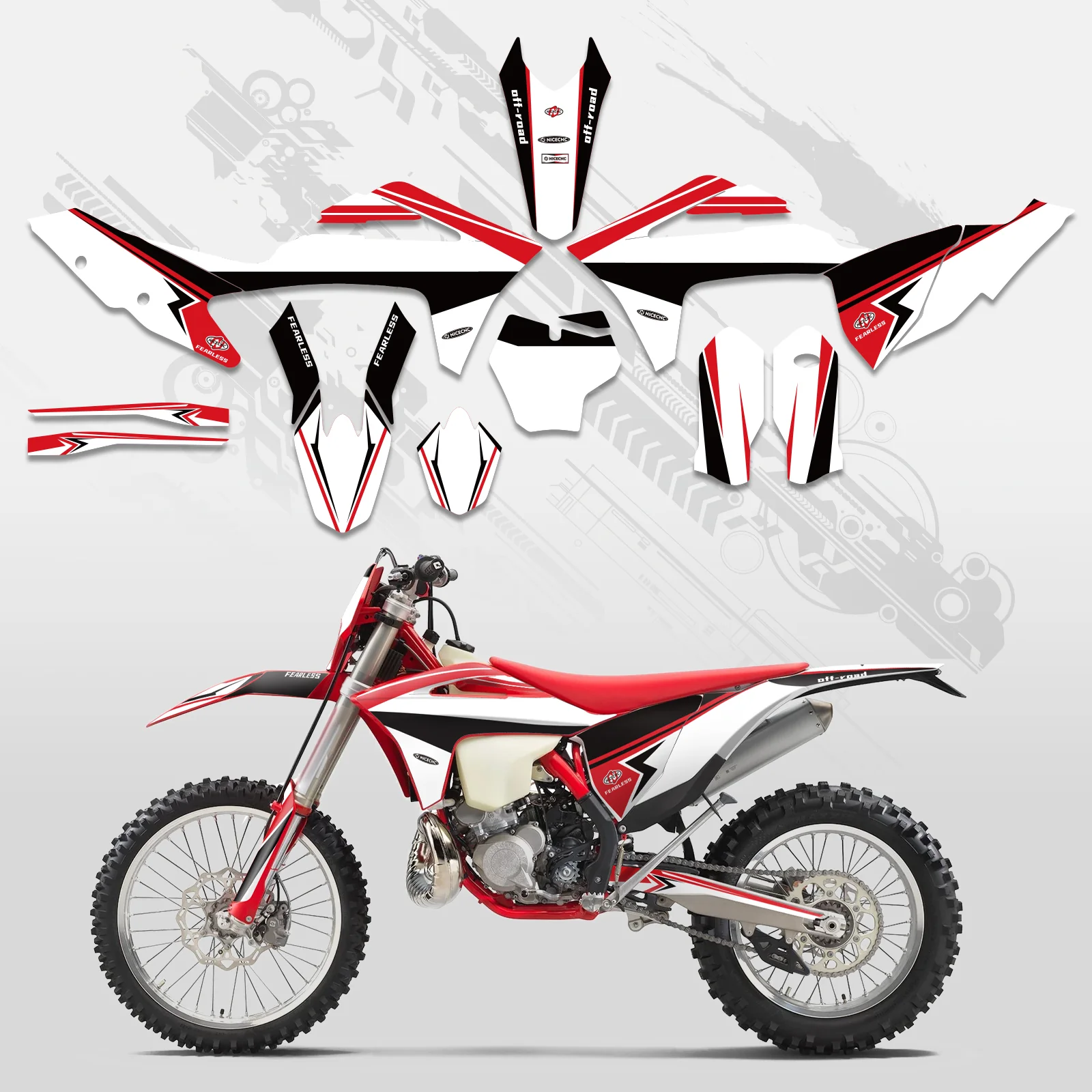 Off-Road Bike Full Graphics Decals Stickers Kit For GAS GAS MC Motocross 2021-2023