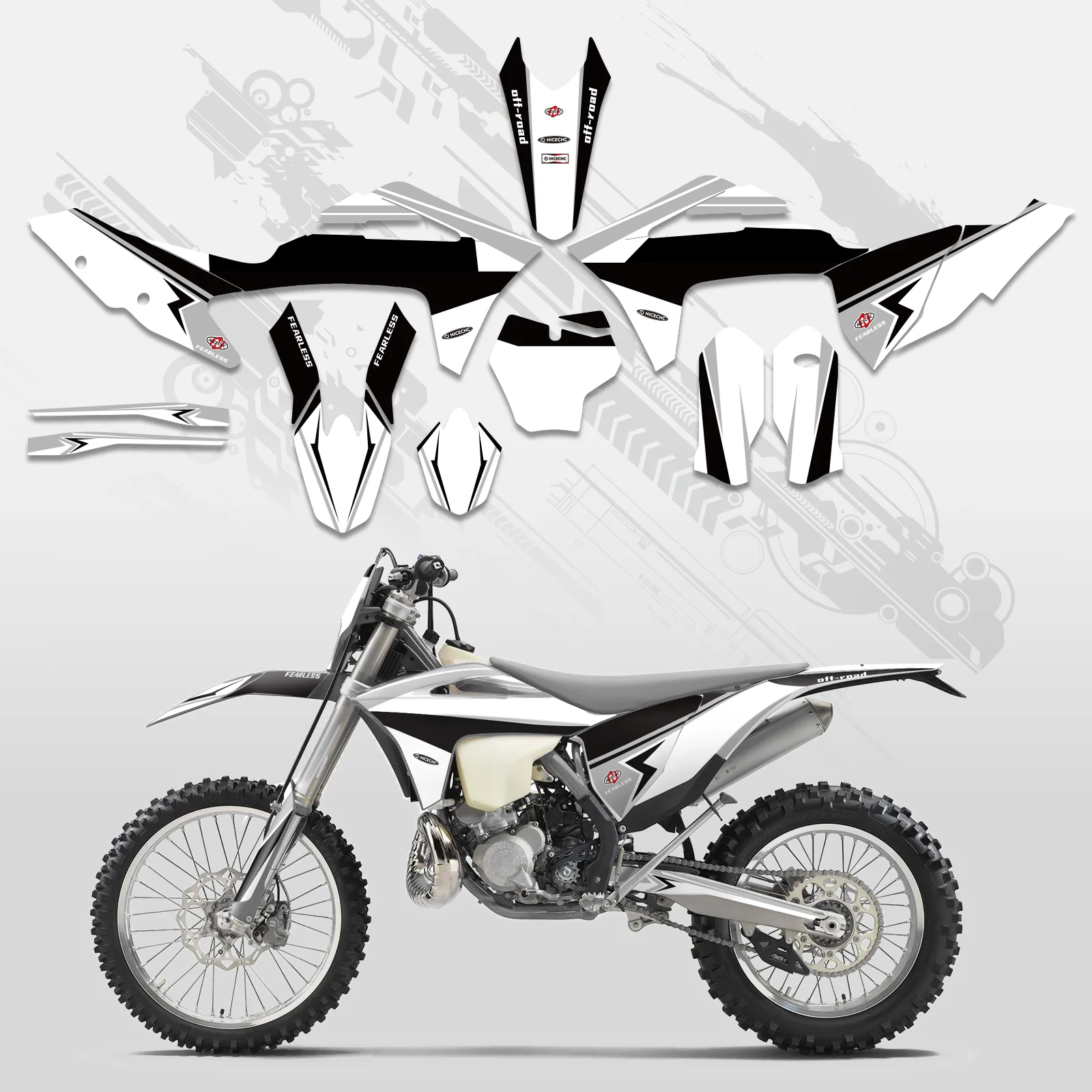 Off-Road Bike Full Graphics Decals Stickers Kit For GAS GAS MC Motocross 2021-2023 - Image 2