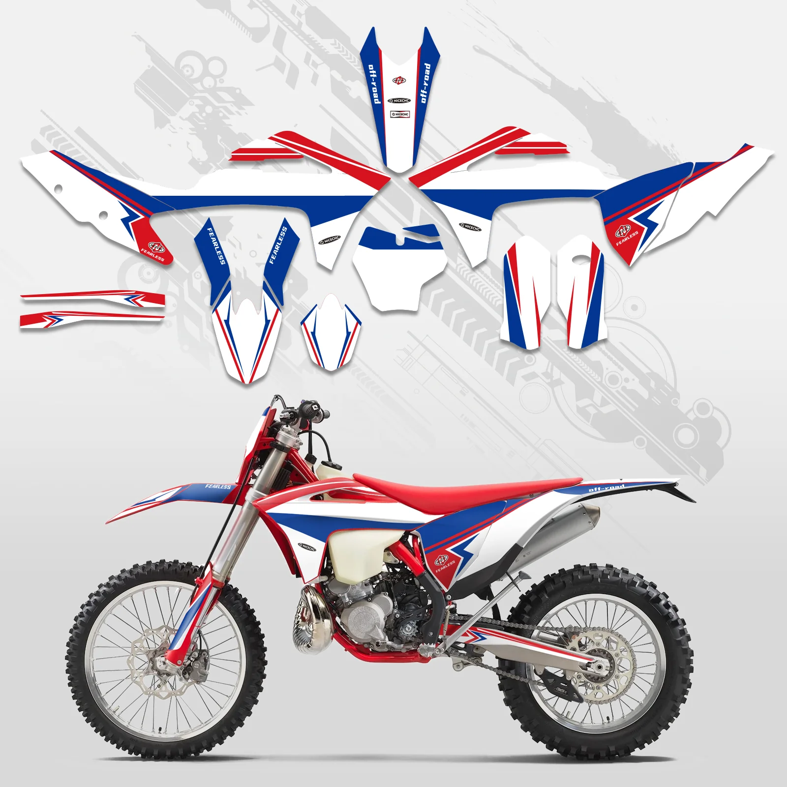 Off-Road Bike Full Graphics Decals Stickers Kit For GAS GAS MC Motocross 2021-2023 - Image 3