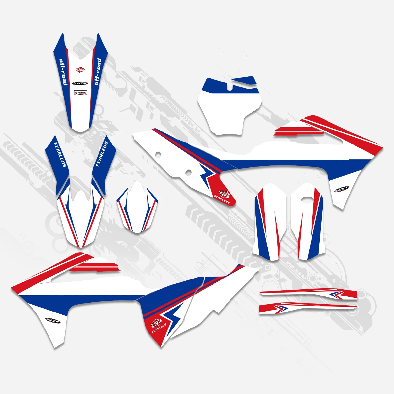 Off-Road Bike Full Graphics Decals Stickers Kit For GAS GAS MC Motocross 2021-2023 - Image 6