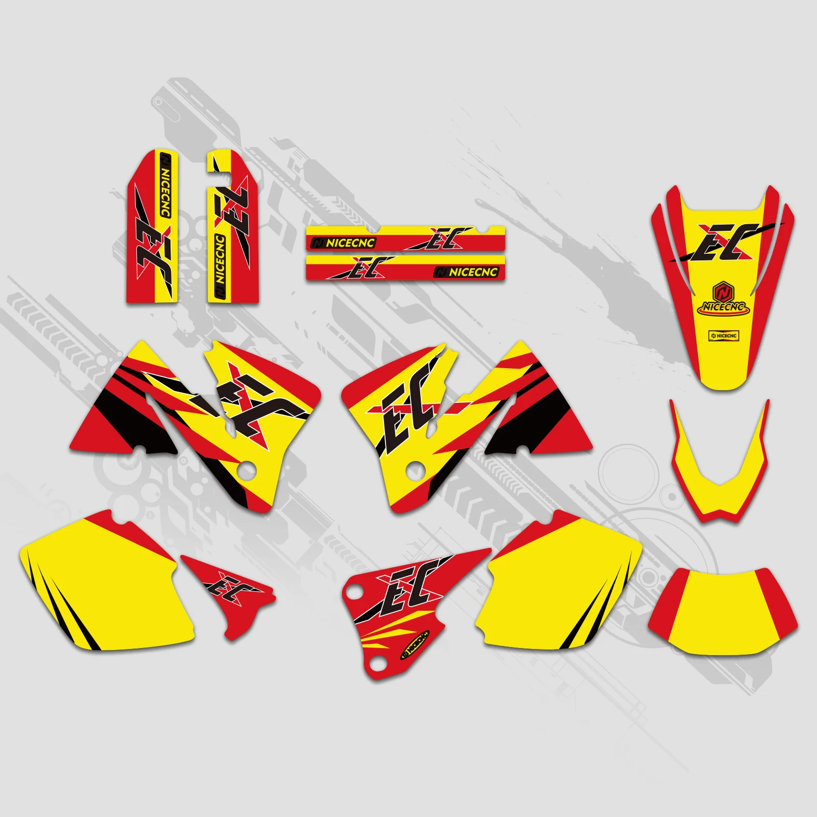 Off-Road Bike Full Graphics Decals Stickers Kit For KTM EXC 2001-2002 - Image 3