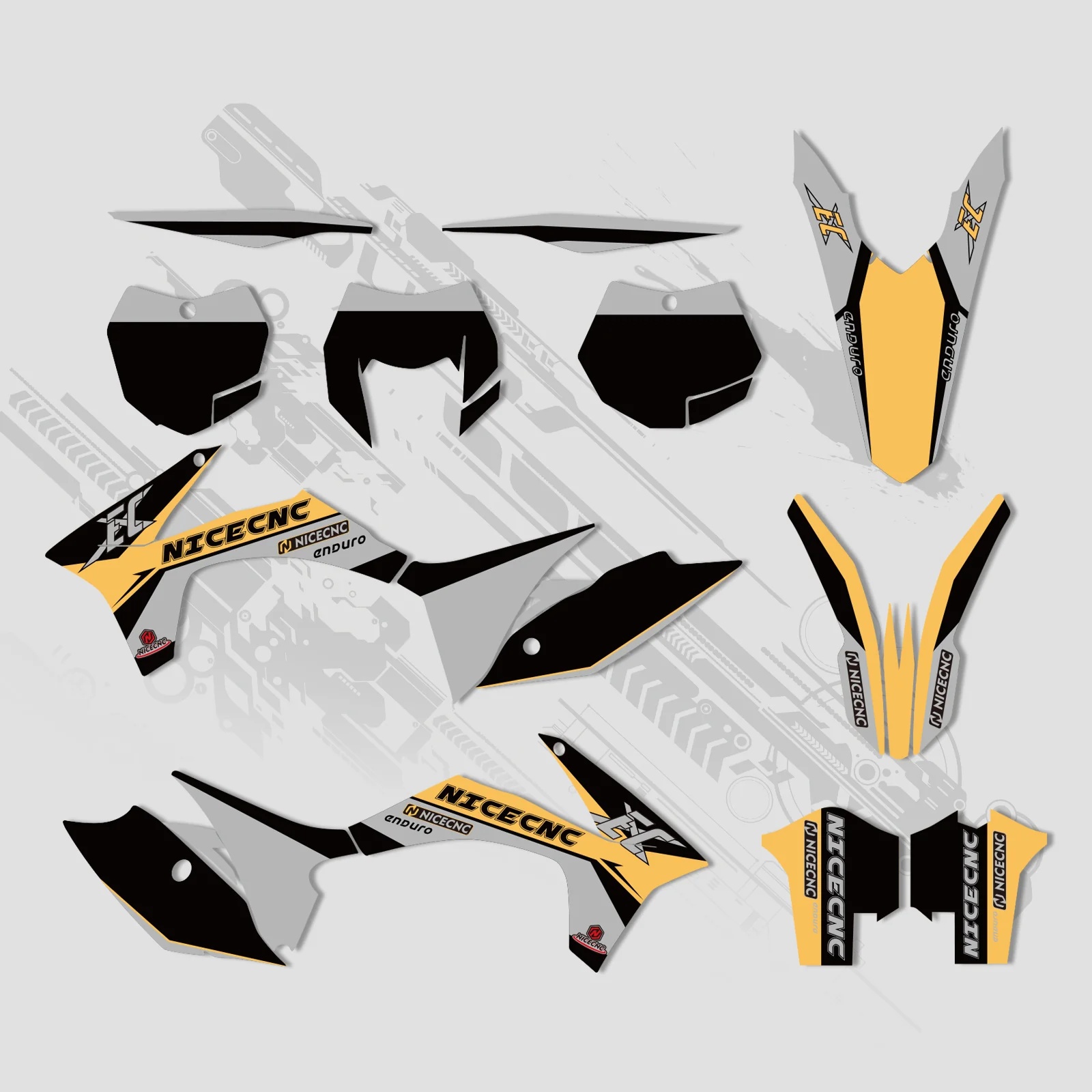 Off-Road Bike Full Graphics Decals Stickers Kit For KTM EXC 2012-2013 XC 2011 - Image 6