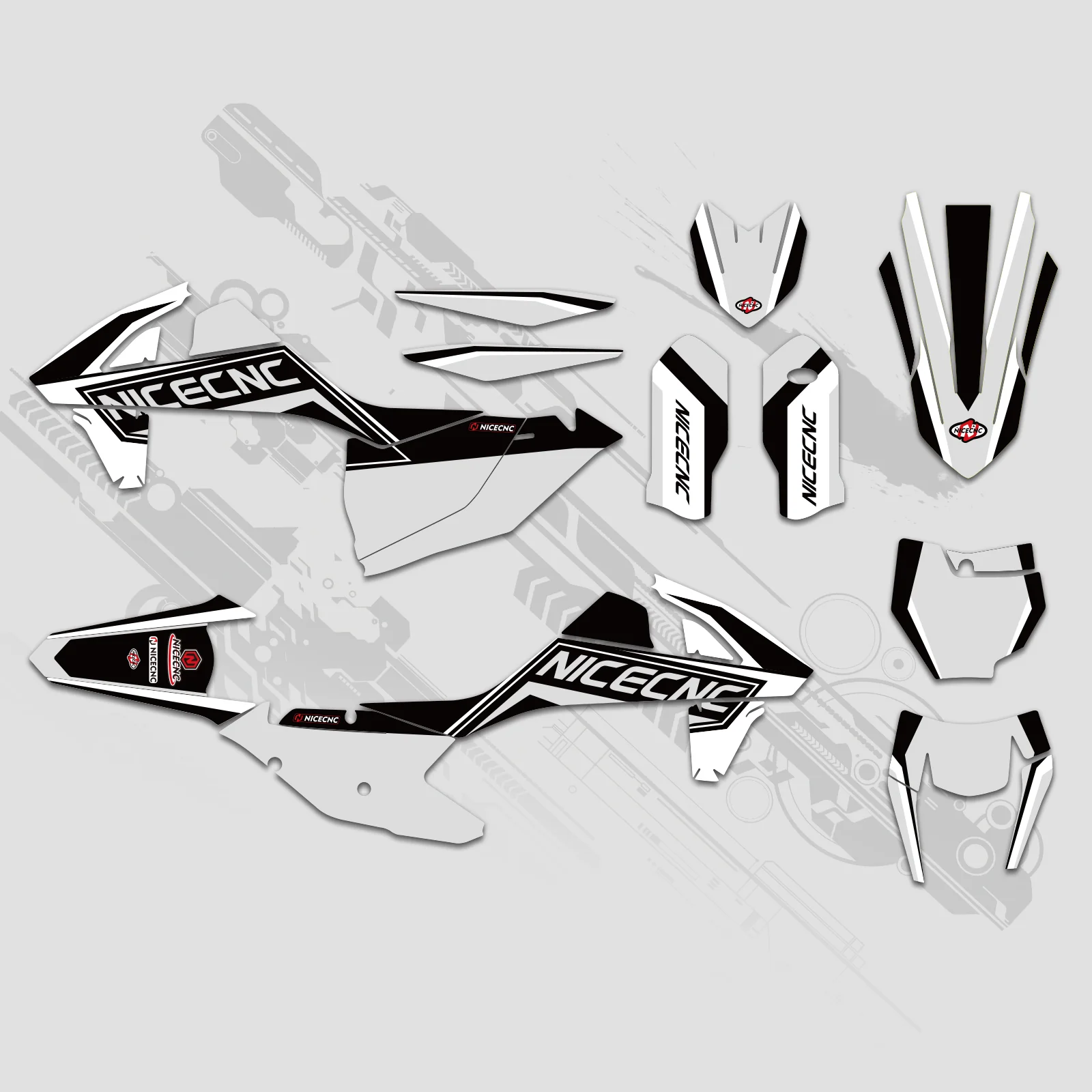 Off-Road Bike Full Graphics Decals Stickers Kit For KTM SX SXF 125-450 2016-2018 - Image 4