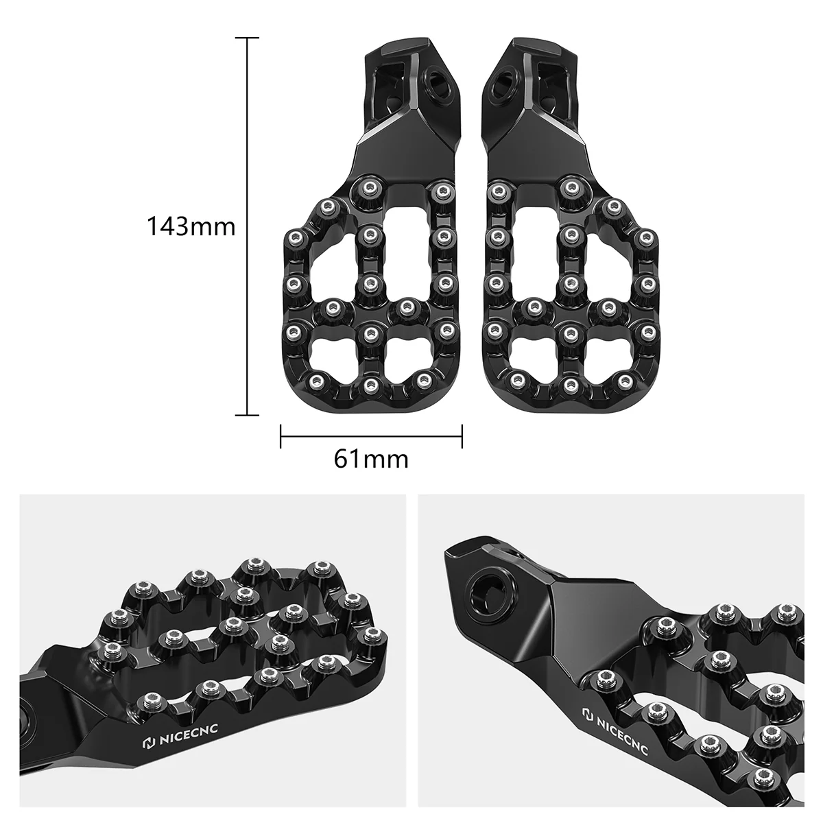 Offset Extender Foot Pegs Footrests For KTM 125-500 Husqvarna 125-501 2023-2024 GasGas 2024 - Image 5