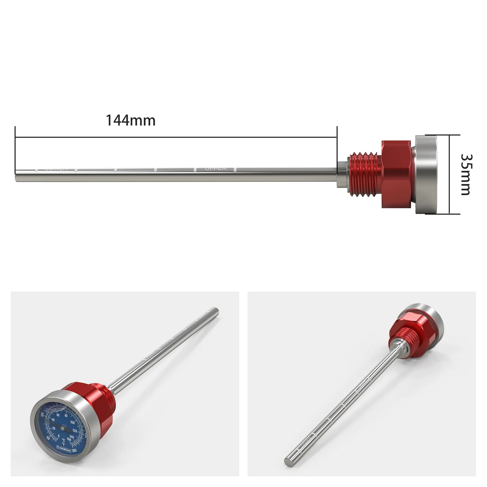 Oil Temperature Thermometer Dipstick For Honda XR650L 1993-2024 - Image 6