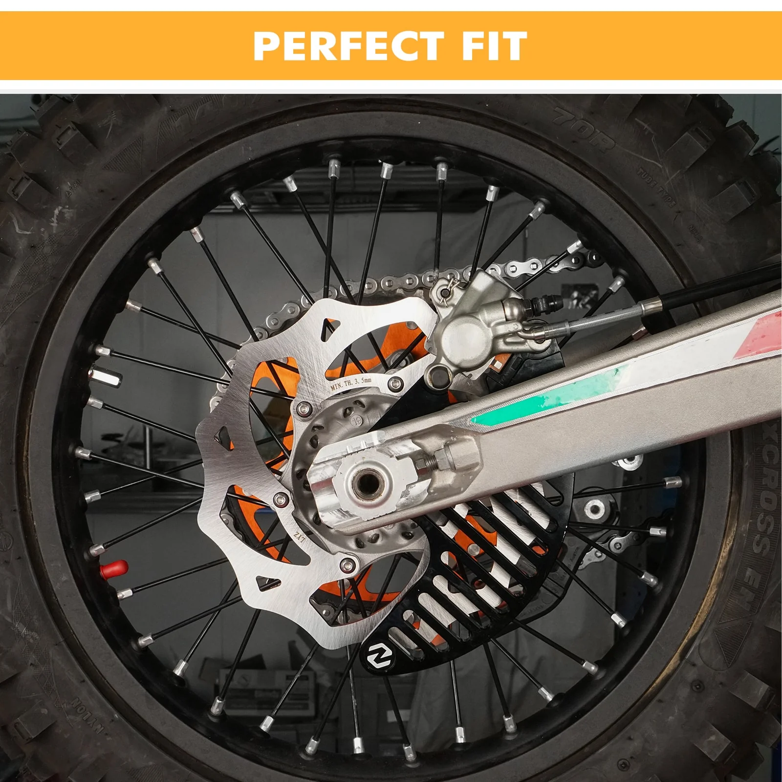 Oversized 240mm Rear Brake Rotor Kit For KTM Husqvarna GasGas - Image 2