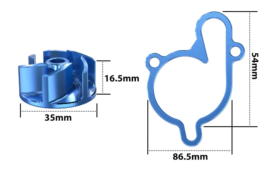 Oversized Water Pump Impeller Cooler For Yamaha YZ85 - Image 8