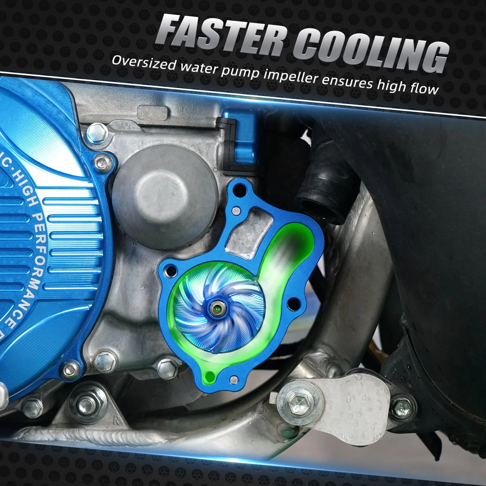 Oversized Water Pump Impeller Cooler Kit For Yamaha YZ250 1999-2024 YZ250X 2016-2023 - Image 11