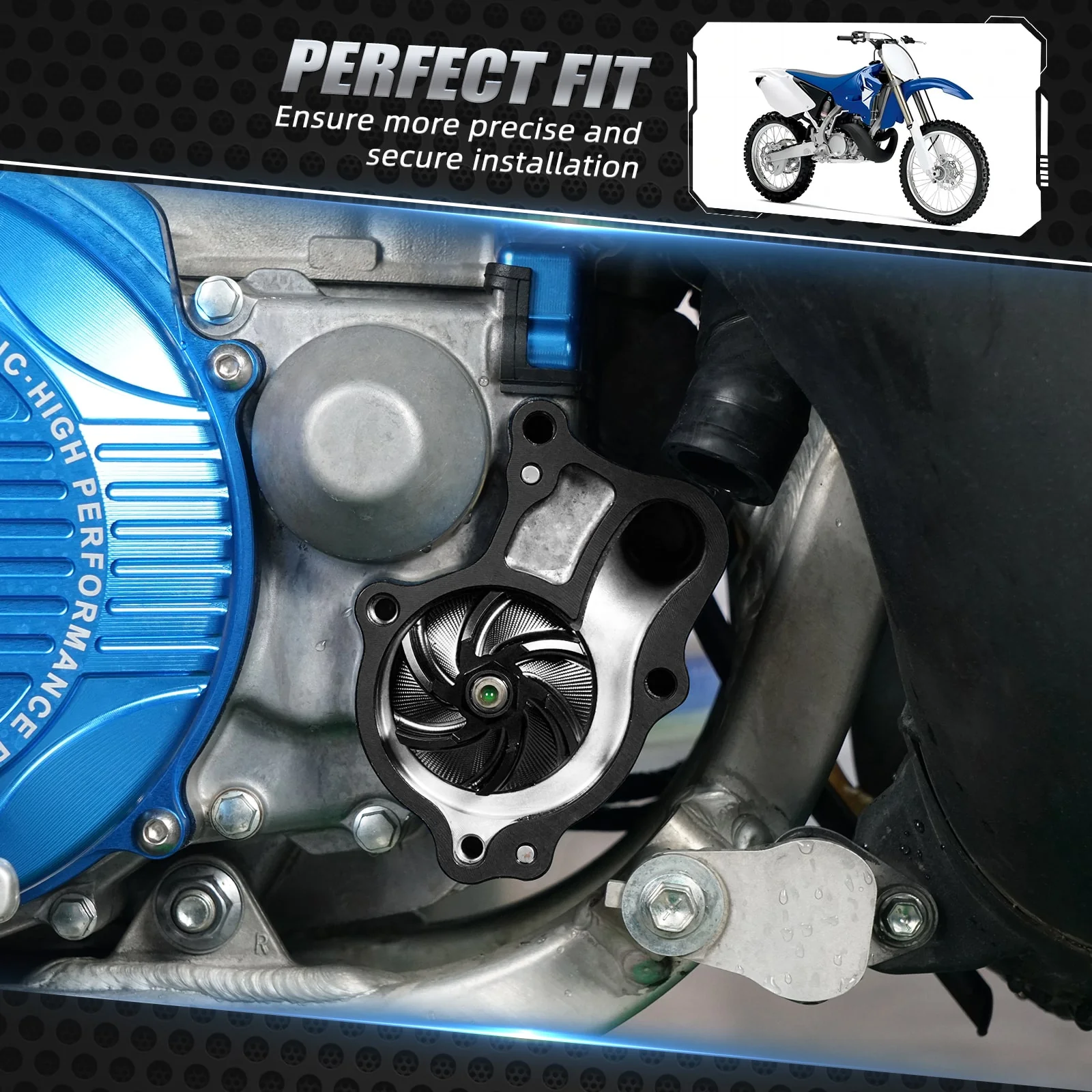 Oversized Water Pump Impeller Cooler Kit For Yamaha YZ250 1999-2024 YZ250X 2016-2023 - Image 3