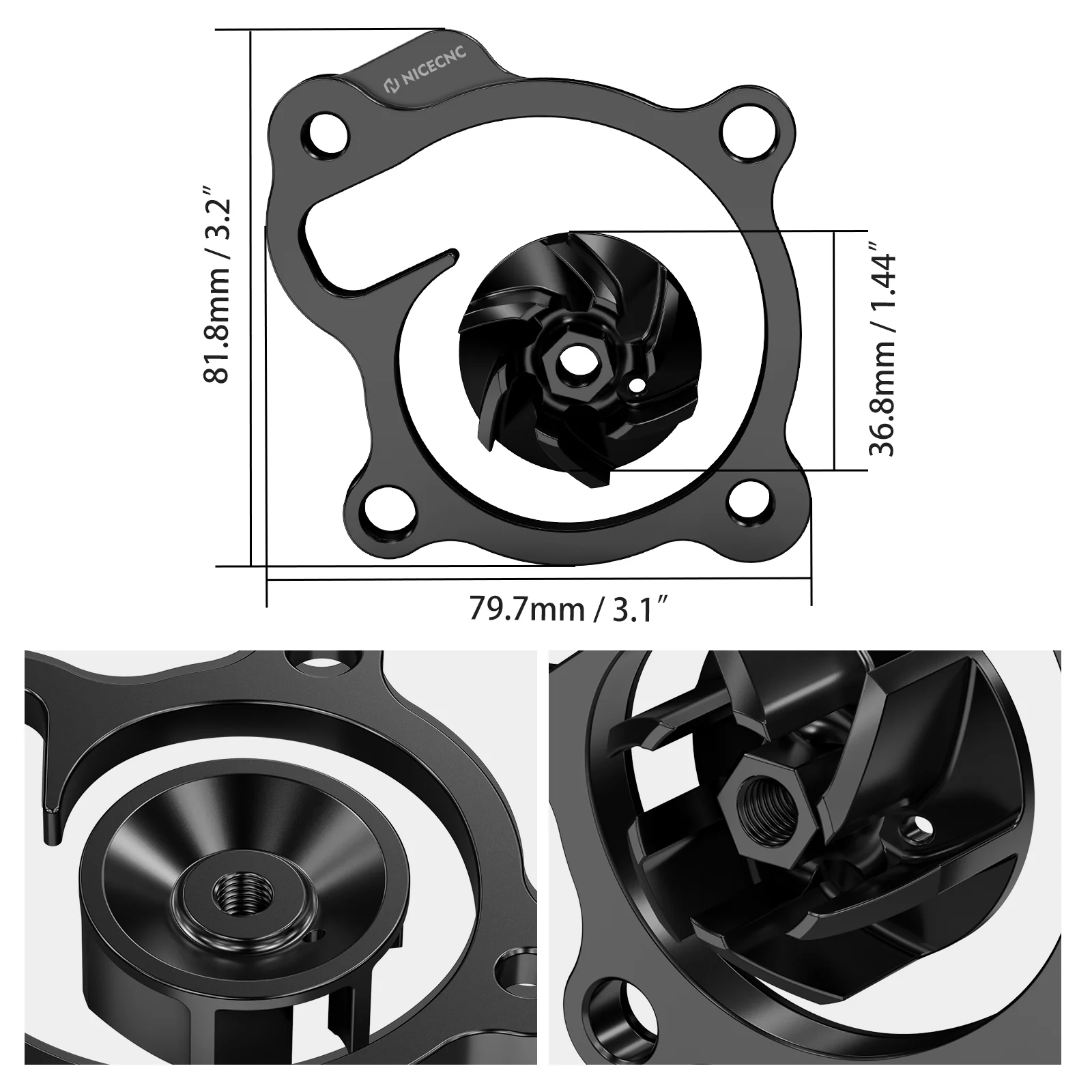 Oversized Water Pump Impeller Cooler Spacer Kit For Honda CRF 250R / RX 2018-2025 - Image 7