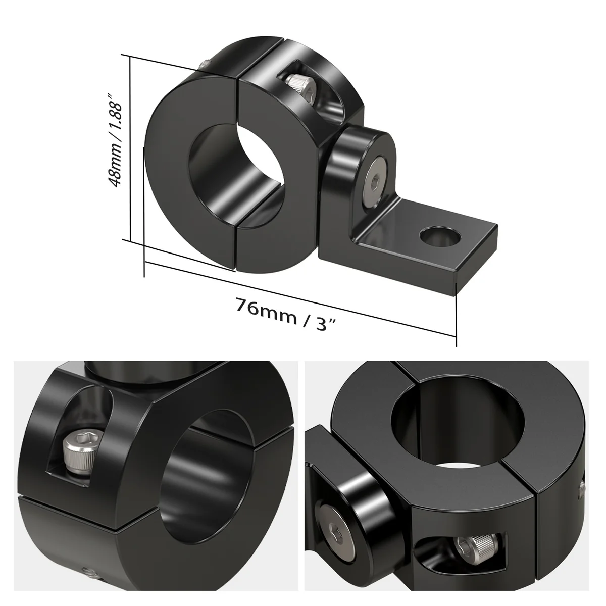 Pair 1" Light Mount Light Bumper Clamp For YAMAHA TENERE 700 2019-2024 - Image 3