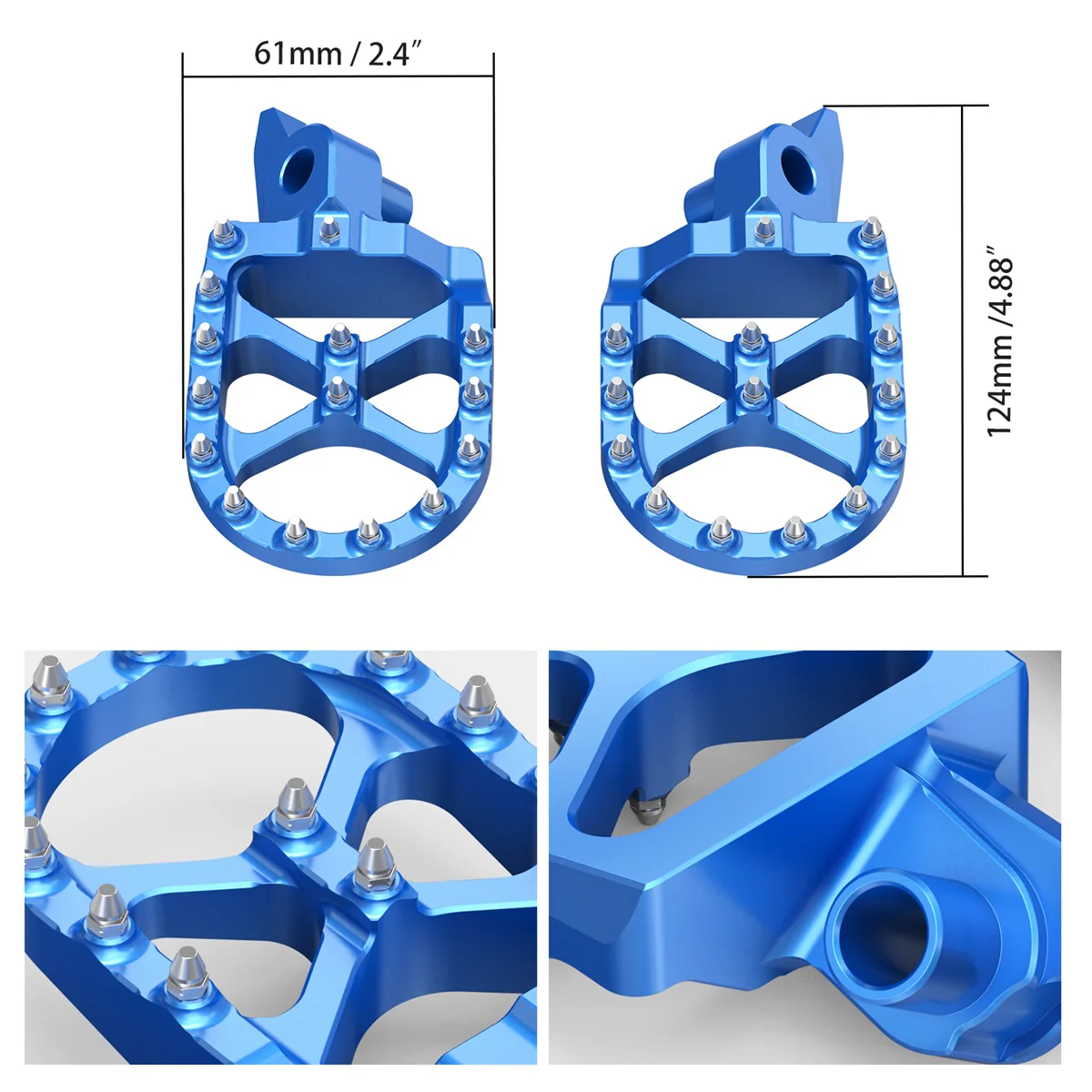 Forged Foot Pegs For Yamaha YZ250F 24-26 YZ450F 23-26 WR450F 24-25 - Image 2
