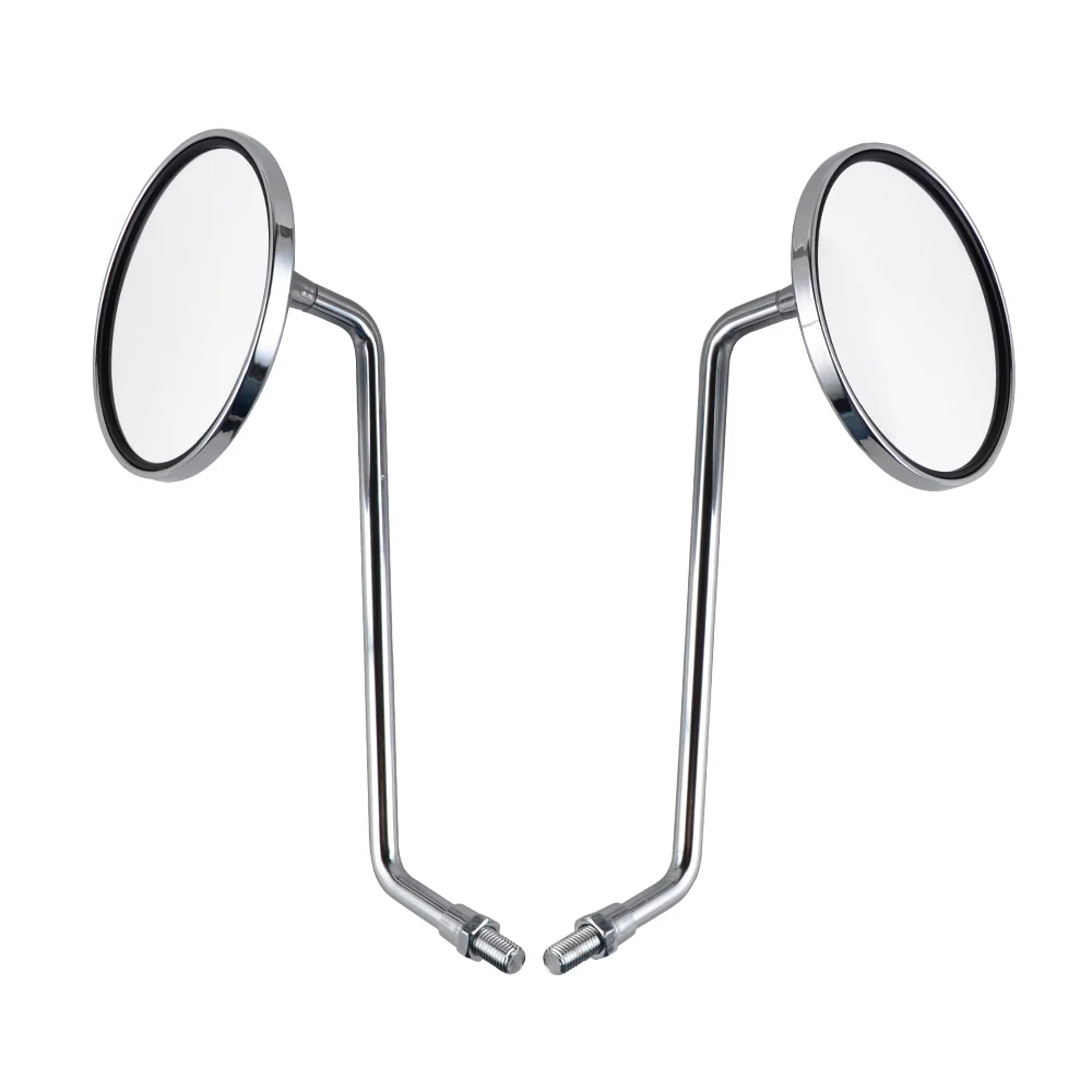 Pair of M10x1.25mm chrome-plated rearview mirrors for Honda XL125S CB650 GL1000