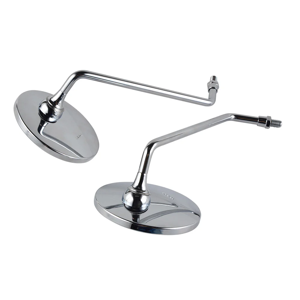 Pair of M10x1.25mm chrome-plated rearview mirrors for Honda XL125S CB650 GL1000 - Image 2