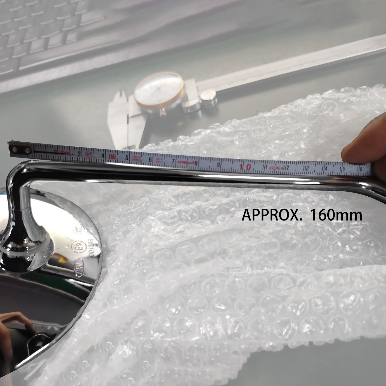 Pair of M10x1.25mm chrome-plated rearview mirrors for Honda XL125S CB650 GL1000 - Image 7