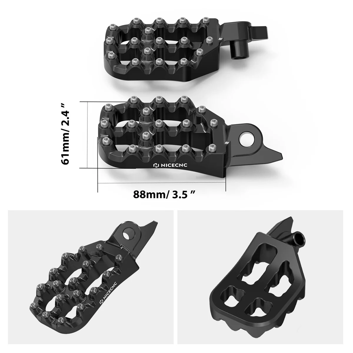 Pair Offset Foot Pegs For Yamaha YZ250F WR450F 2024 YZ450F 2023-2024 - Image 3