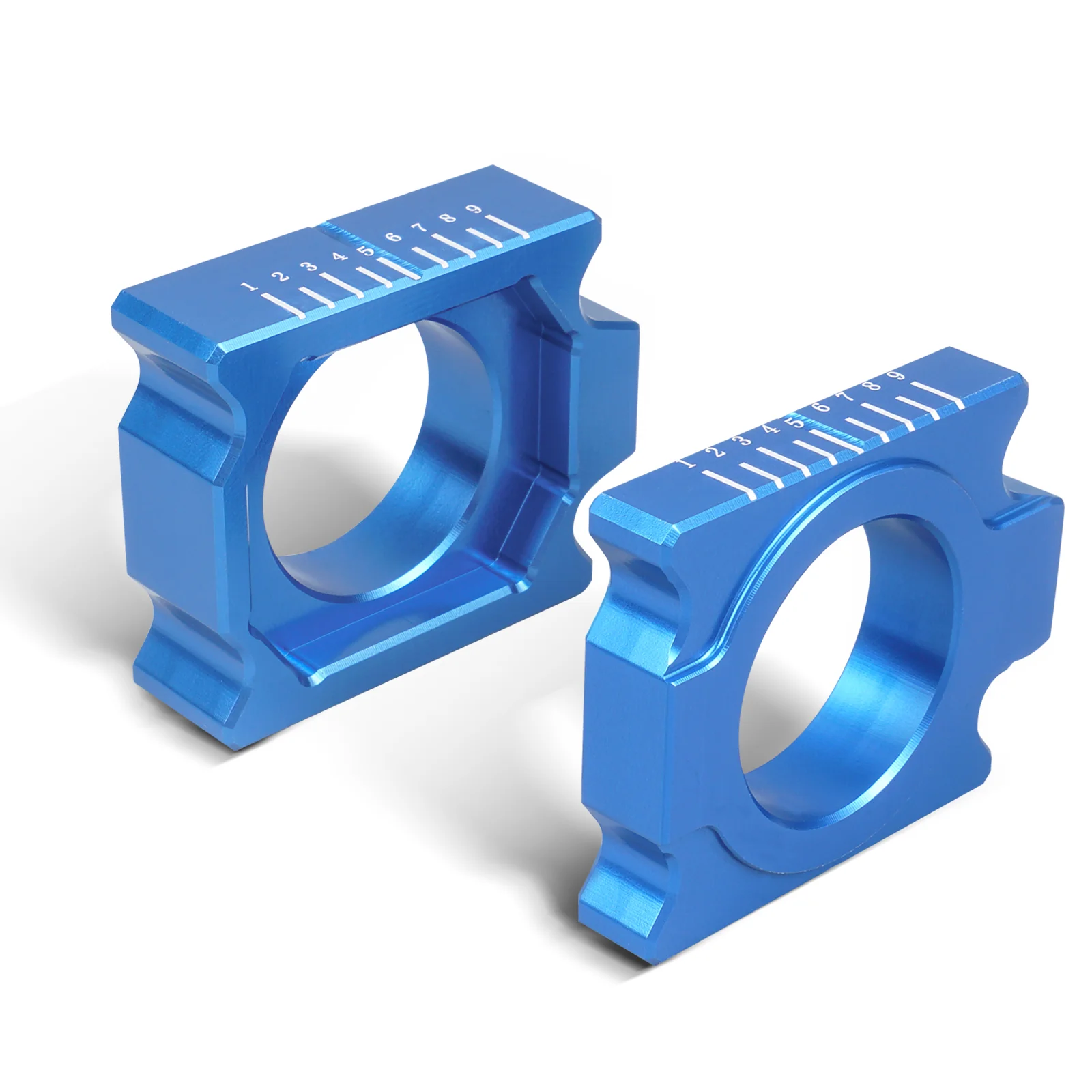 Pair Rear Axle Blocks Chain Adjusters For Yamaha YZ250F 2012-2023 YZ450F 2010-2023 - Image 3