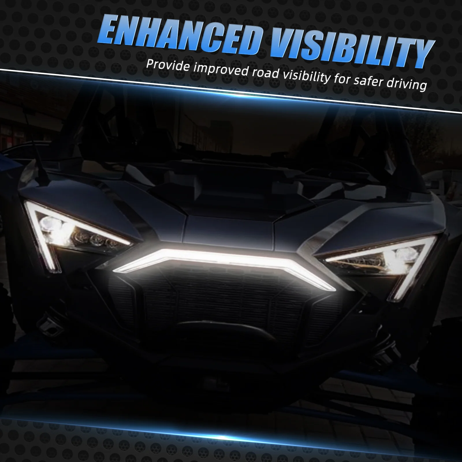 UTV Front Accent Light LED Center Front Grill Light For Polaris RZR PRO XP - Image 2